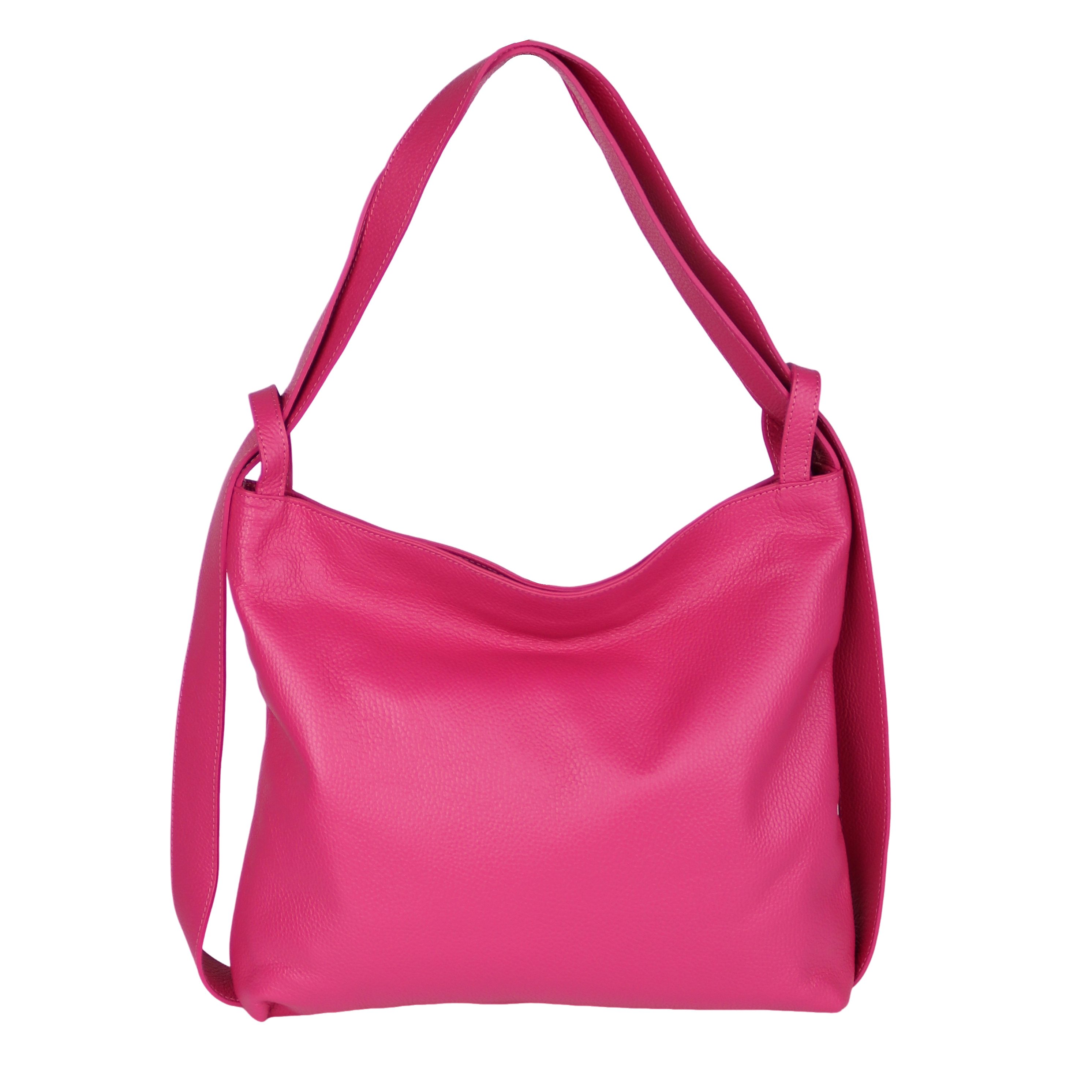 MIRROSI Beuteltasche aus Echtleder, Made in Italy, Shopper Tasche auch als Rucksack 2 in 1, Tragetasche (47x37x9cm) mit viel Stauraum