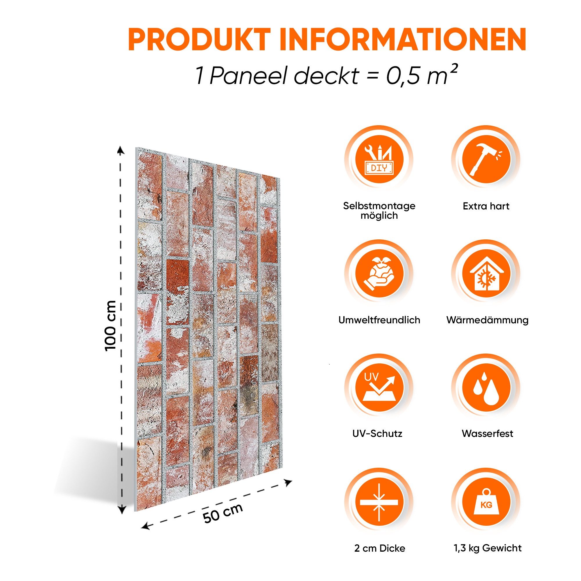 IZODEKOR 3D Wandpaneel IZODEKOR Wandverkleidung Steinoptik Styropor 3D Wandpaneele, 3D Optik, wasserfest, einfache Selbstmontage