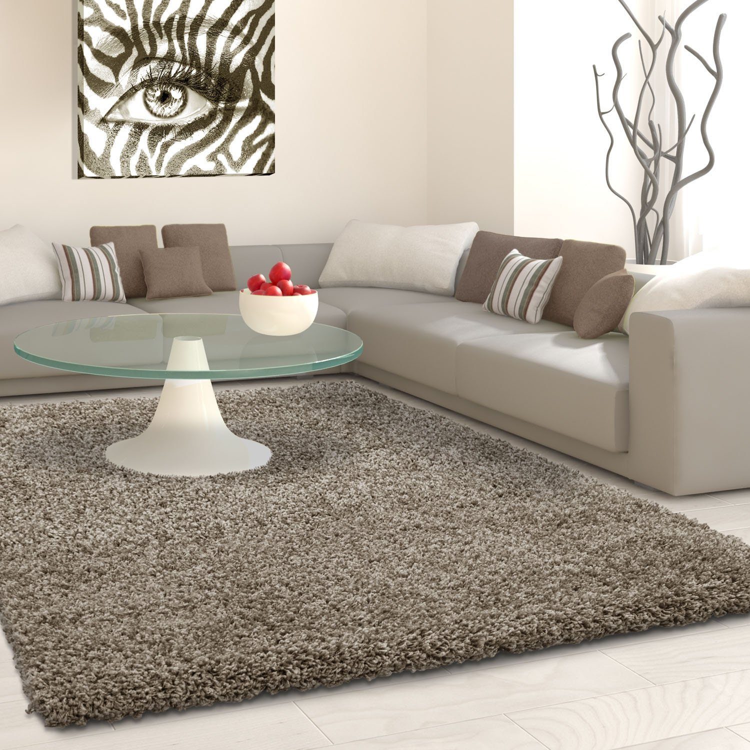 Hochflor-Teppich Life Shaggy 1500, Ayyildiz Teppiche, rechteckig, Höhe: 30 mm, Langflor, uni, große Farbauswahl, robust, auch als Läufer und in rund taupe