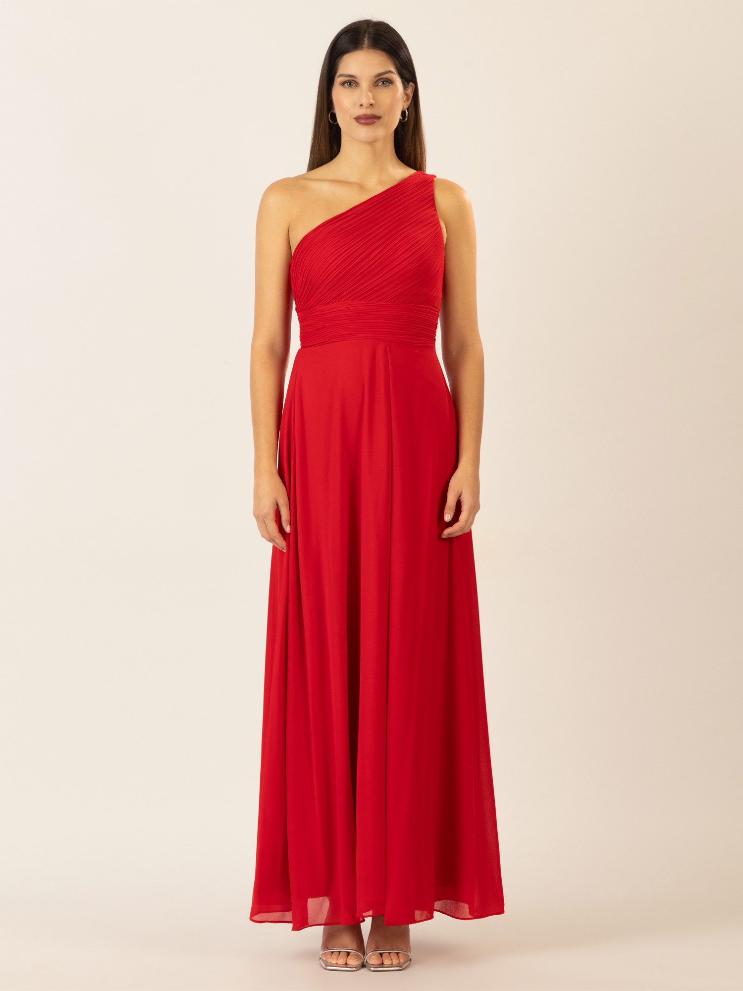 Apart Abendkleid mit Plissee- Drapierung vorne günstig online kaufen