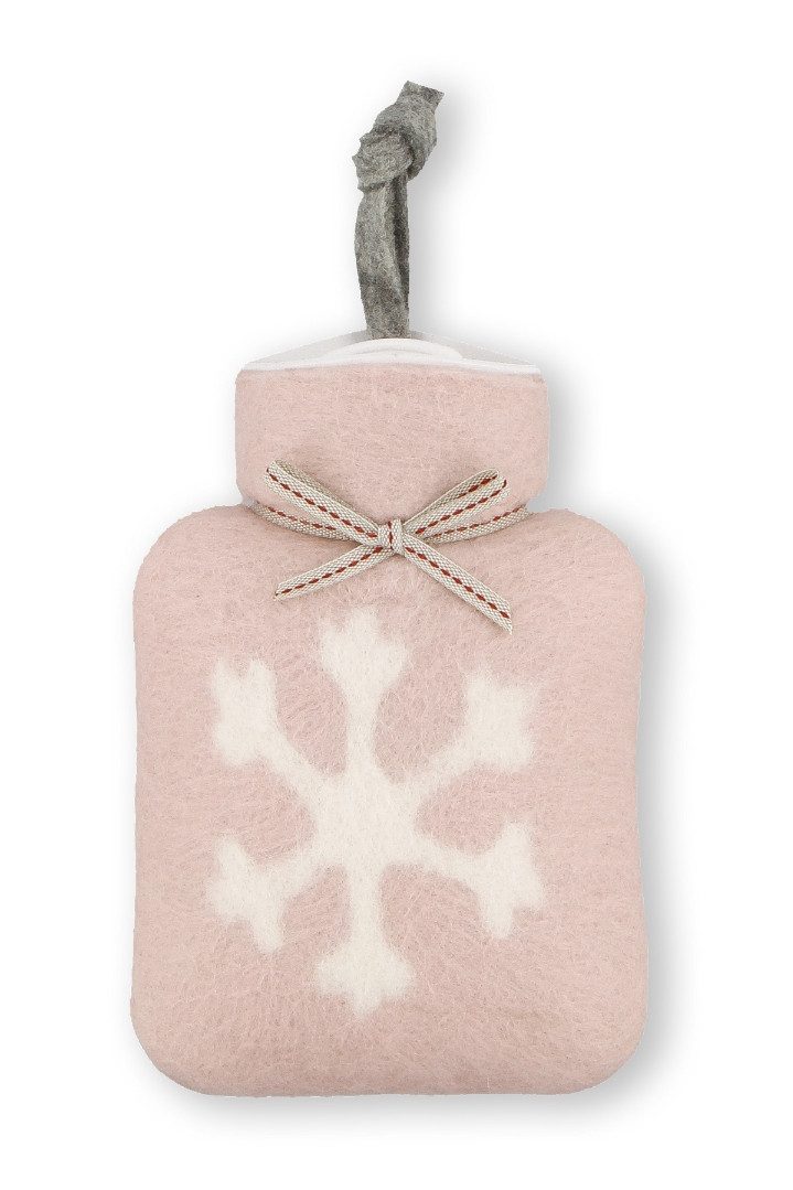 Dorothee Lehnen Wärmflasche Mini-Wärmflasche - SCHNEEFLOCKE - dusty rose, eisblau, wollweiß