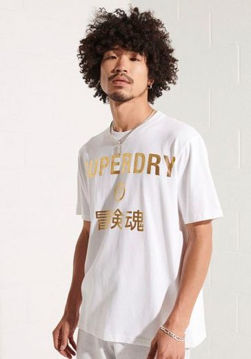 Superdry T-Shirt »CORPORATE LOGO FOIL TEE«