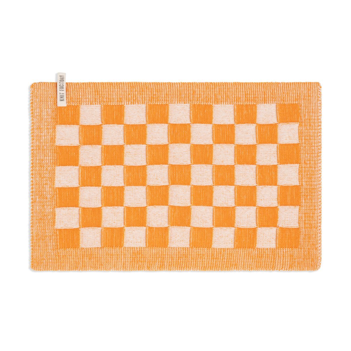 Platzset Tischset Block Ecru/Orange