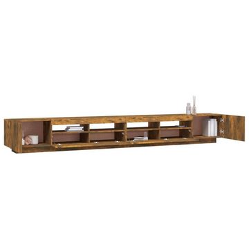 vidaXL TV-Schrank 3-tlg. TV-Schrank-Set LED-Leuchten Räuchereiche Holzwerkstoff (1-St)