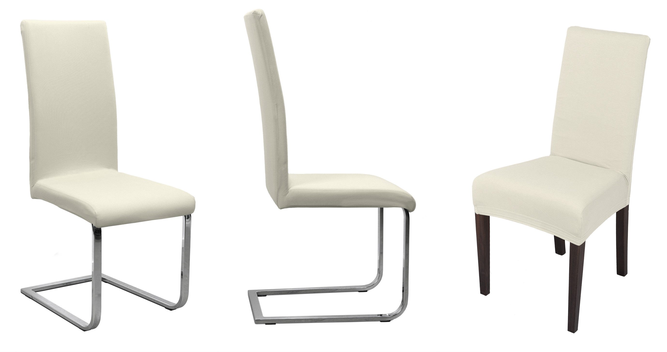 Beautex Stuhlhusse Jersey Baumwolle elastisch für Stühle und Schwingstühle 6er Set – Bild 2 von 5