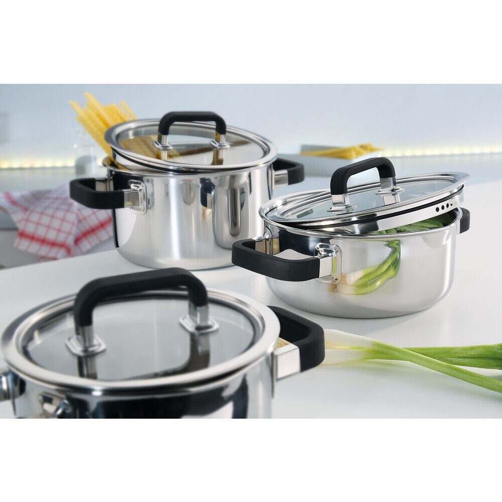 Spring Geschirr-Set Starter-Set 4-tlg. Fusion2+ (1-tlg), Aluminium, Edelstahl, Ø16cm, Edelstahl mit Aluminiumkern, spülmaschinenfest, Induktion – Bild 3 von 3