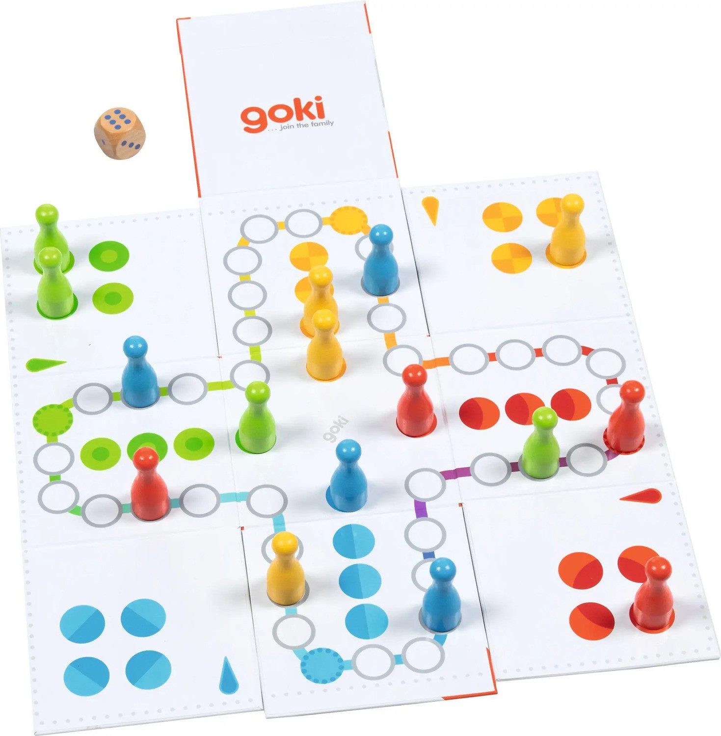 Gollnest & Kiesel Spiel XXL Ludo im Würfel zum Aufklappen