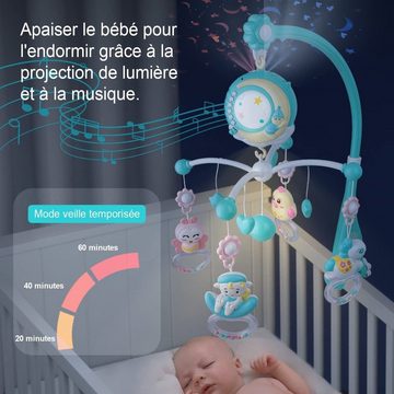 DOPWii Mobile Babybett Elektrisch mit Licht und Timing, mit 150 Melodien