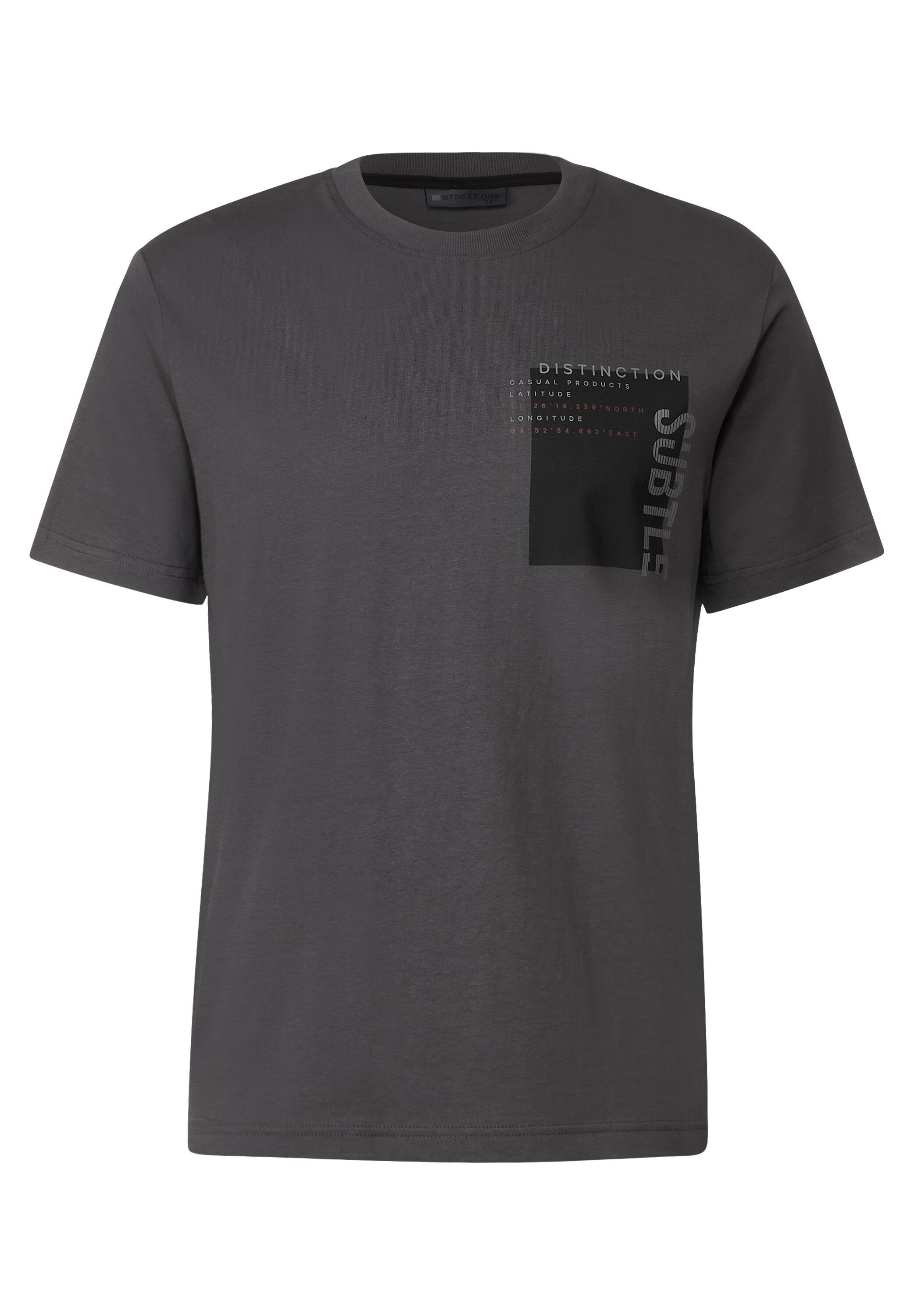 ONE iron T-Shirt STREET grey reiner aus MEN Baumwolle dark
