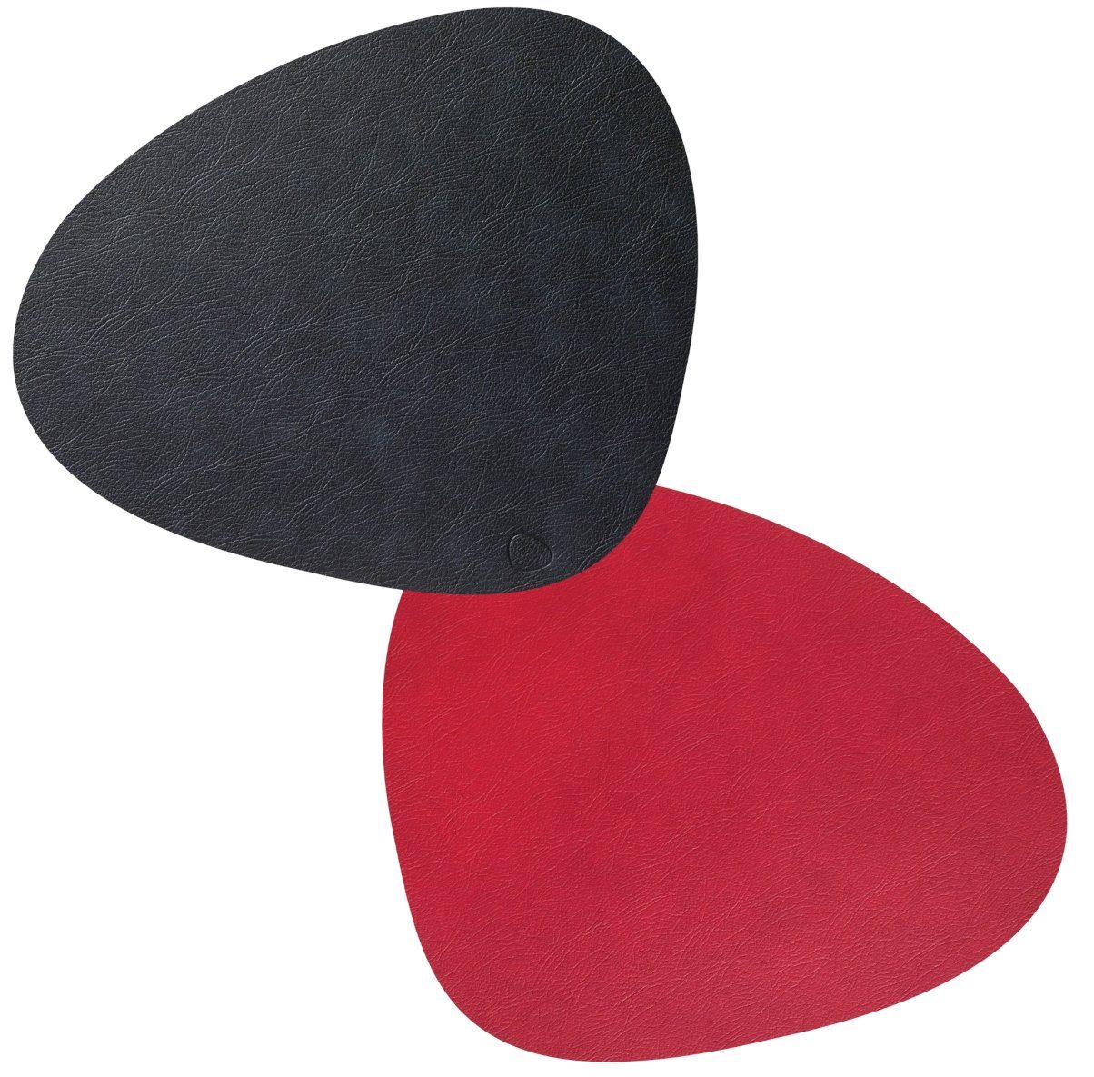 LIND DNA Platzset DOUBLE CLOUD Tischset Curve L black/red 37 x 44 cm, Table Mat Curve L Double Cloud Black/Red