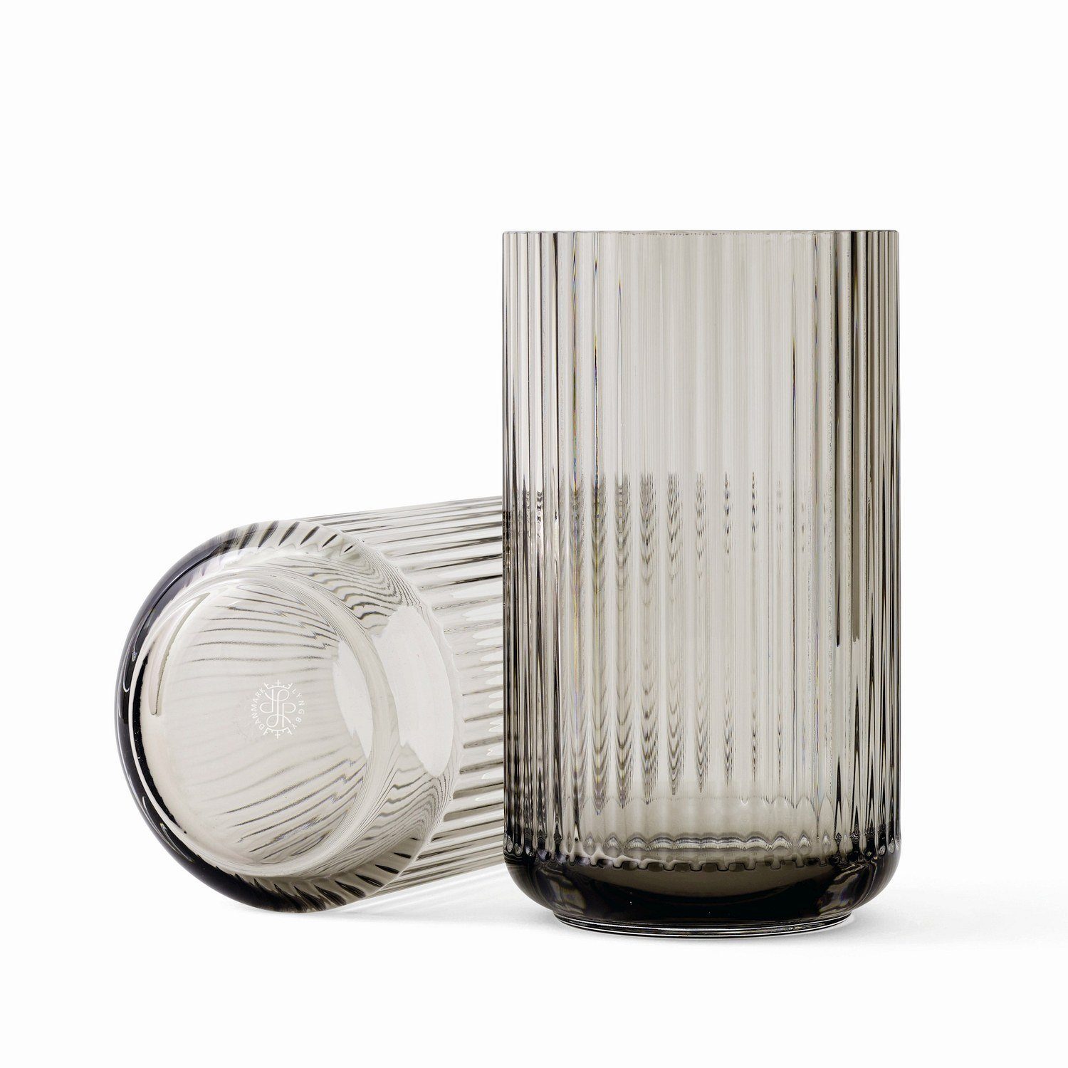 Lyngby Porcelæn Dekovase Glas Grey Smoke 25 cm