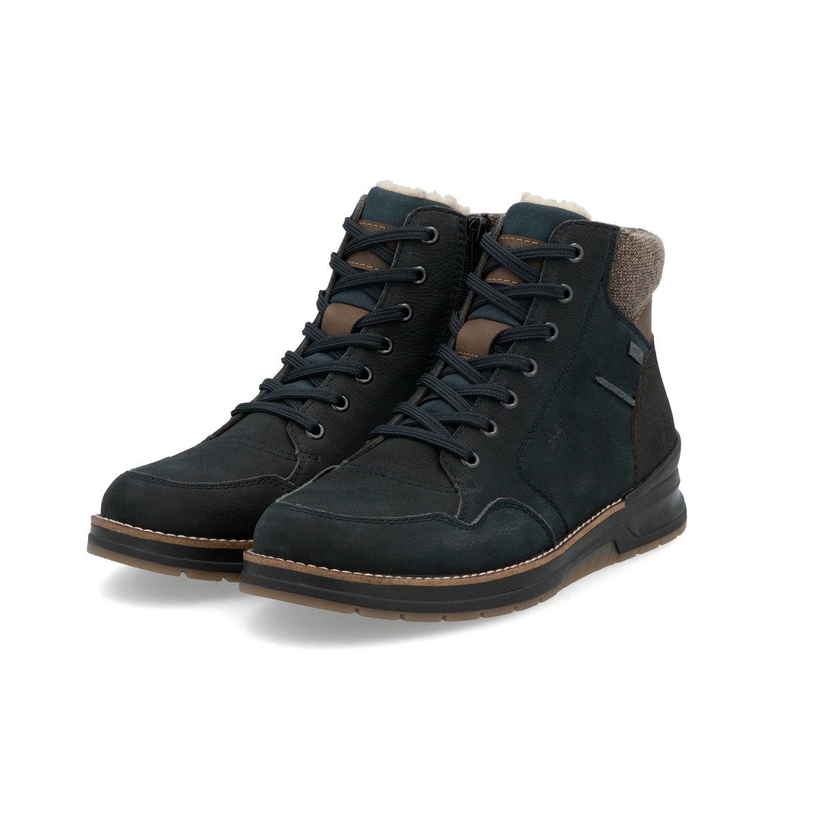Rieker 32344-14 (Schnürstiefel mit Innenfutter, Glattleder) navyblau Herren günstig online kaufen