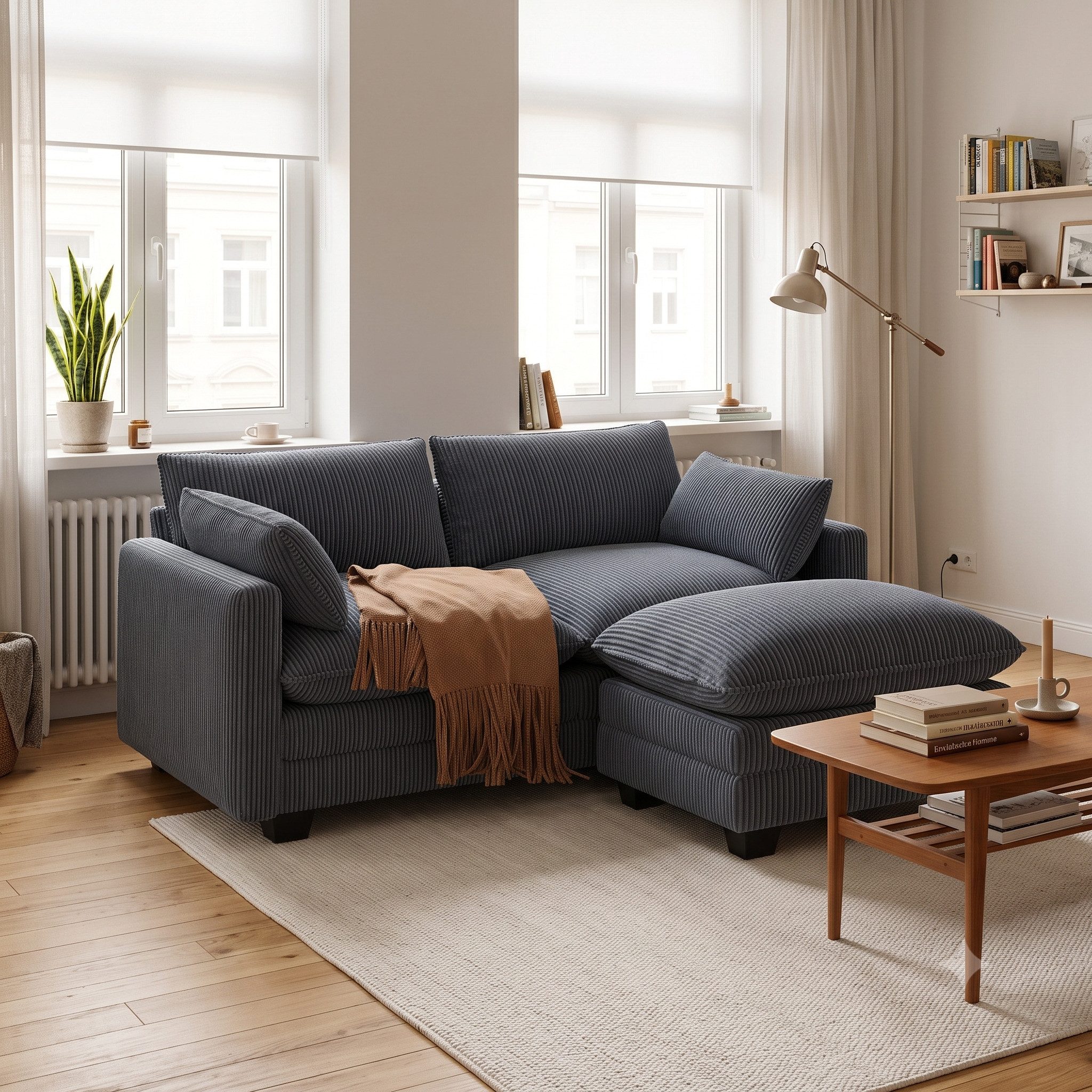 Bealife Ecksofa Sofa mit Recamiere, Wohnlandschaft, L-Form, B: 160/240 cm, Weich wie eine Wolke