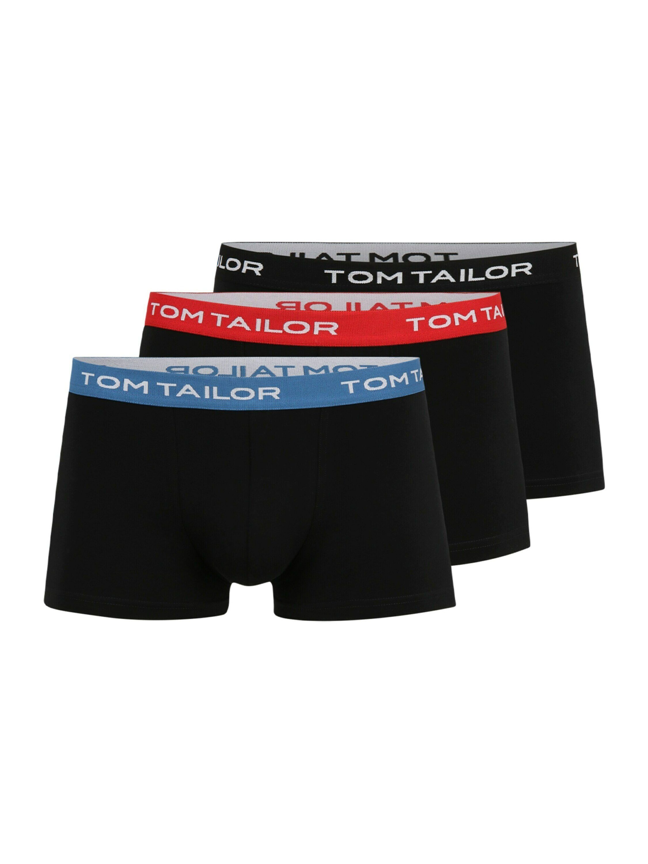 TOM TAILOR Boxershorts (3-St) Bund / farbiger schwarz