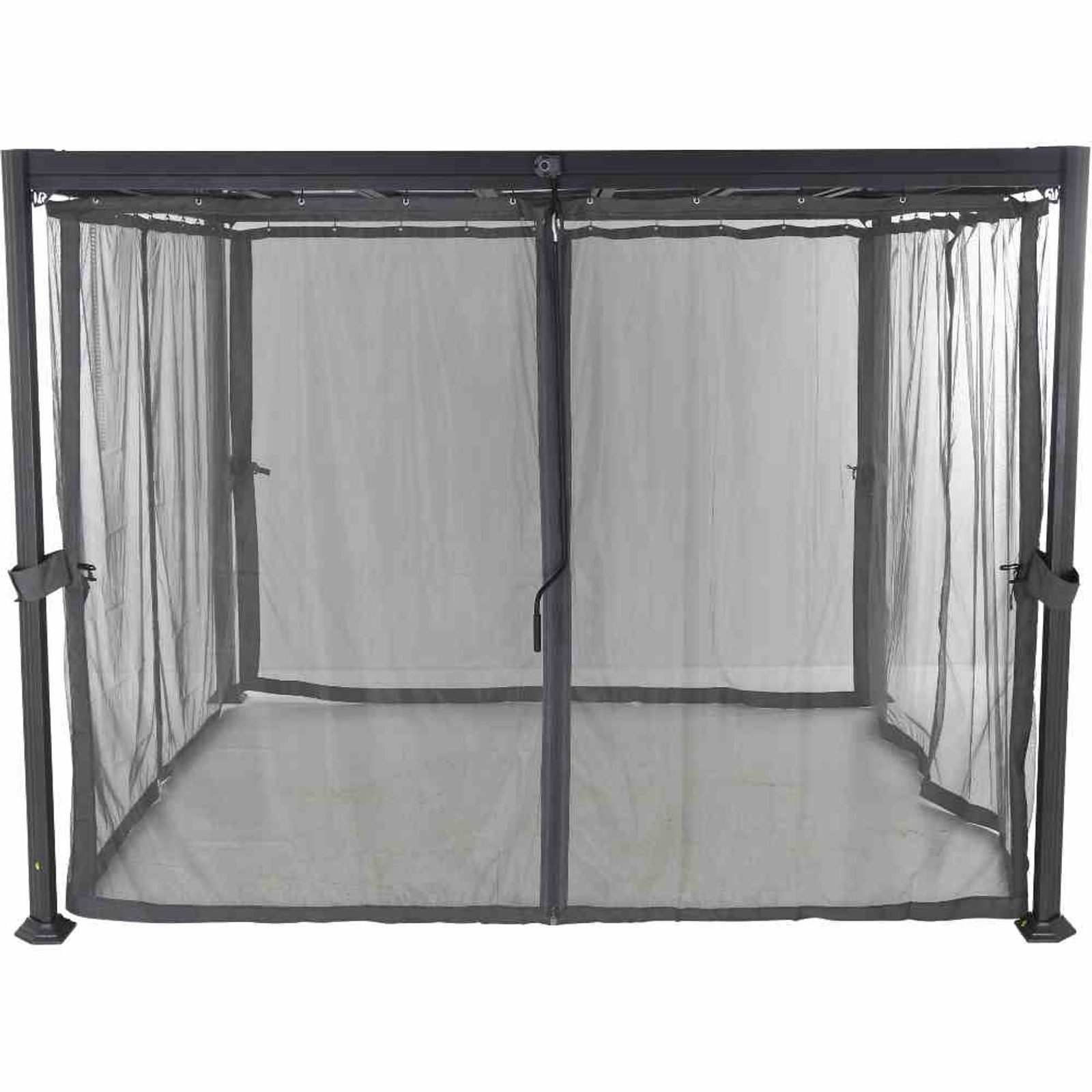 Siena Garden Pavillon Moskitonetze zu Pavillon Florenz 3x3 m, grau, 4er Set Bezug aus Polyes