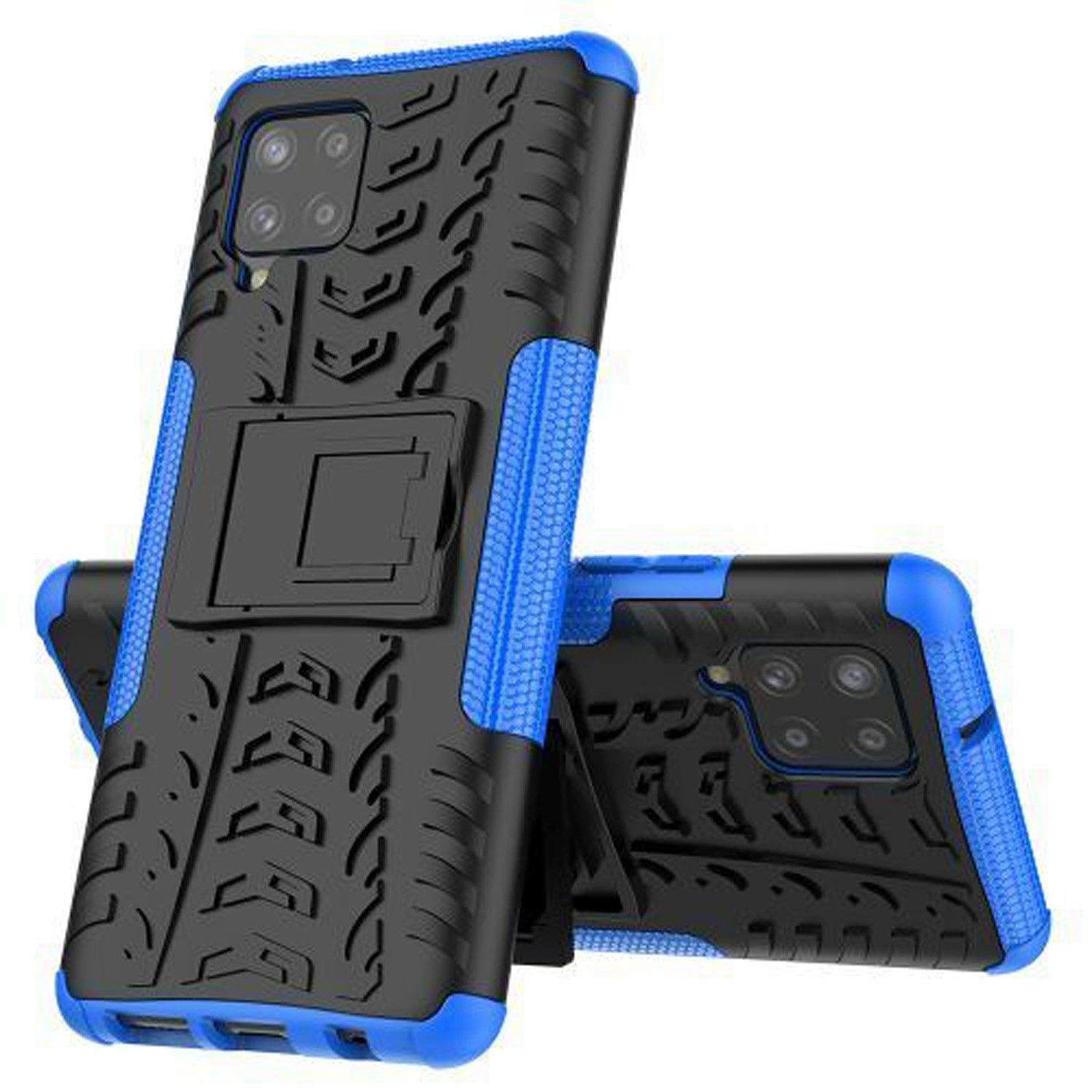 betterfon Handyhülle für Samsung Galaxy A42 5G Robuste Outdoor Schutzhülle Panzer Case Blau, Stoßfeste Dual-Layer Hülle mit Kickstand kratzfest und formstabil