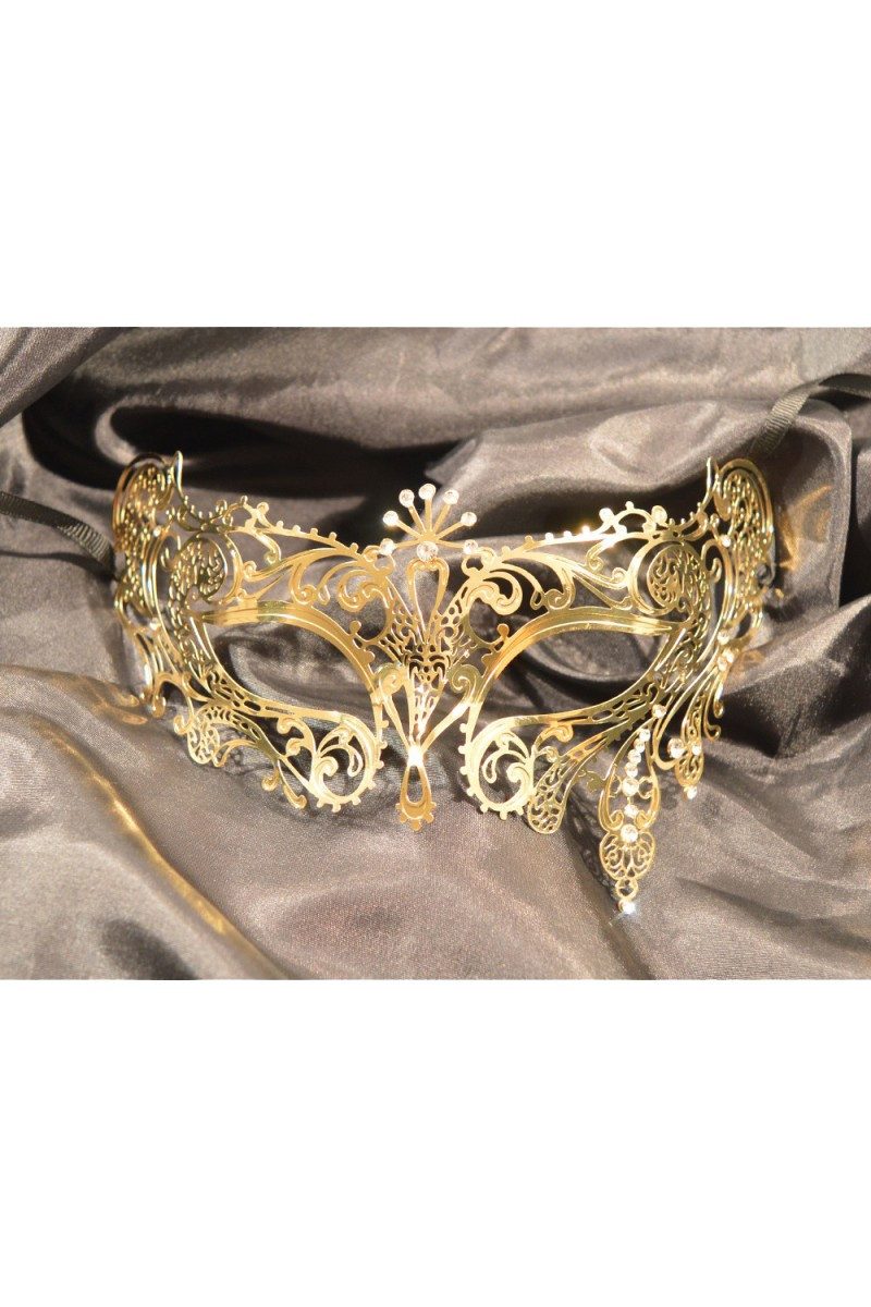 Be Lily Accessoires Verkleidungsmaske, venezianische Maske in gold - One Size