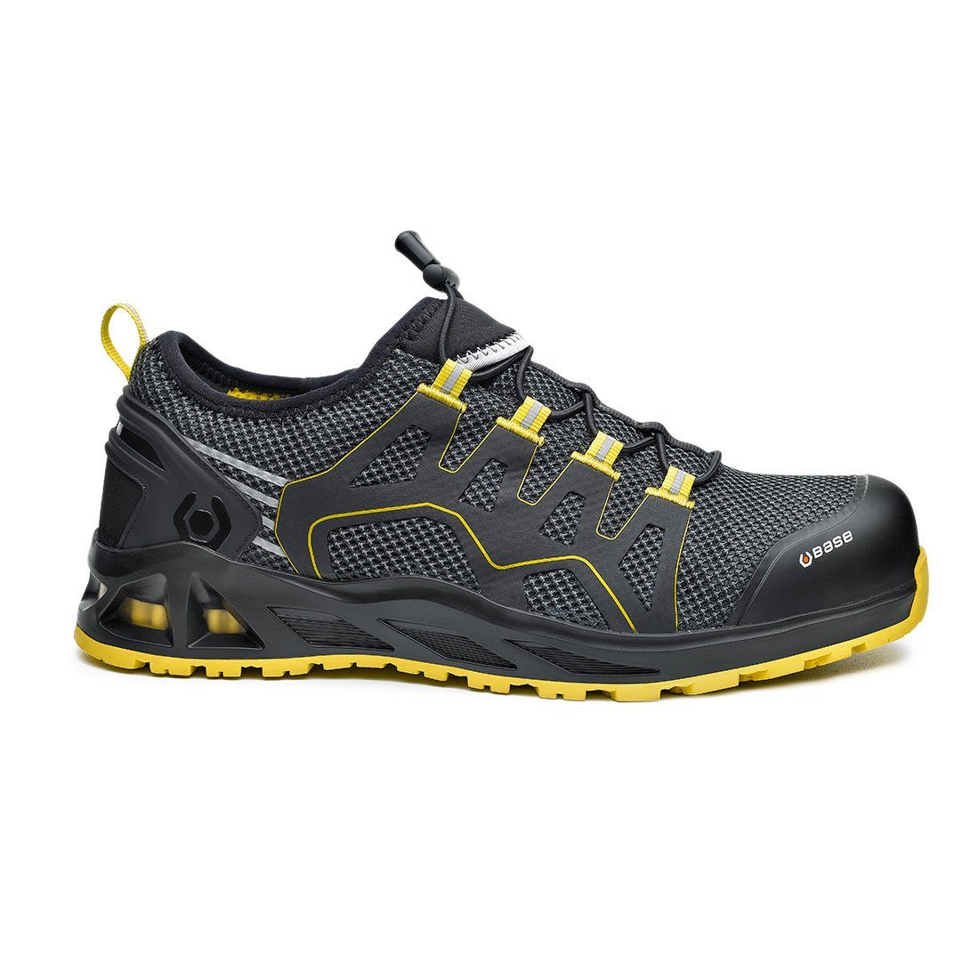 Base Footwear Sicherheitsschuhe B1006 - K-Balance/K-Walk S1P HRO SRC Sicherheitsschuh hitzebeständig, rutschfest, durchtrittsicher, Aluminium-Schutzkappe schwarz/gelb