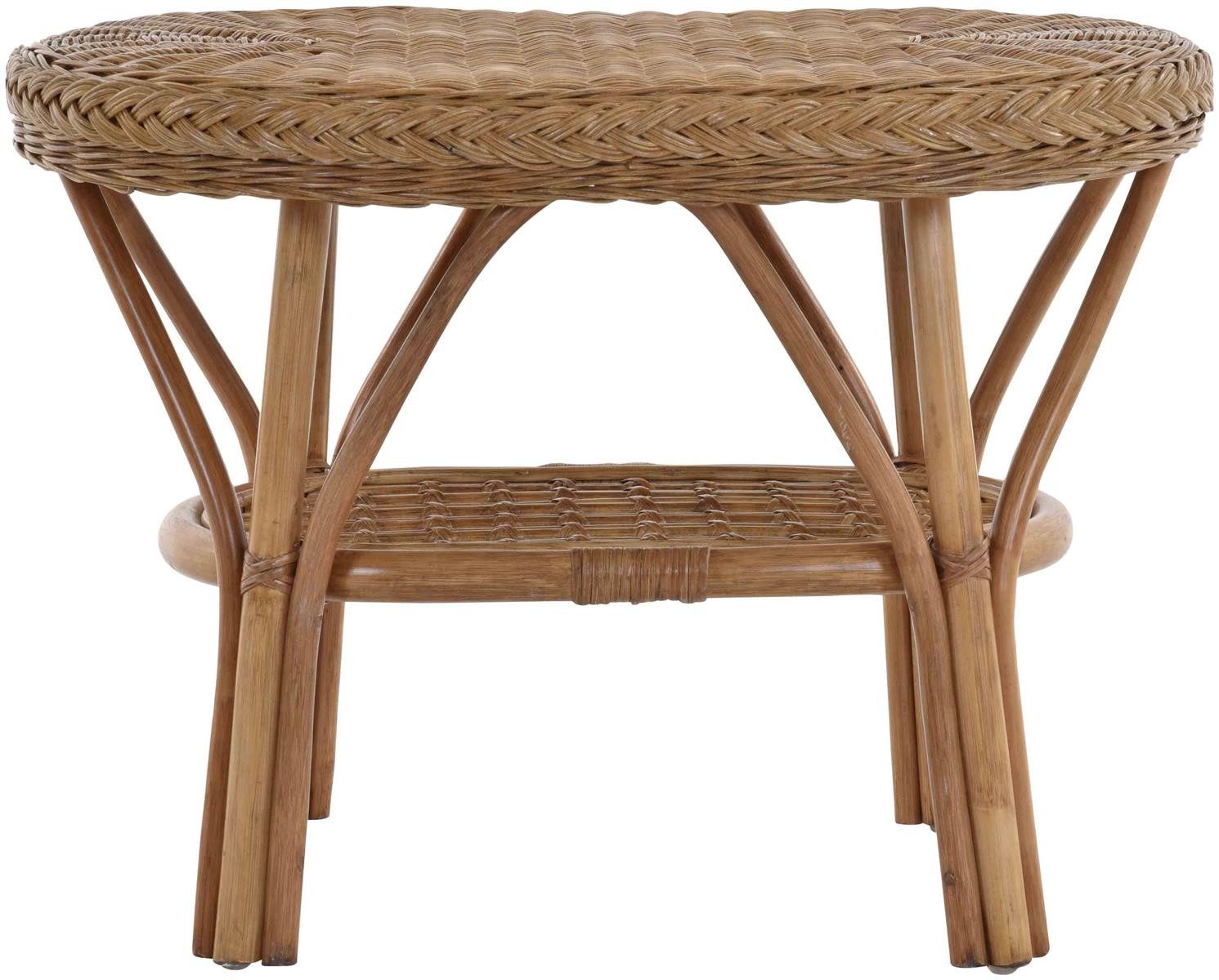 Krines Home Beistelltisch Rattan-Tisch/Ovaler Beistelltisch/Couchtisch Ratt günstig online kaufen