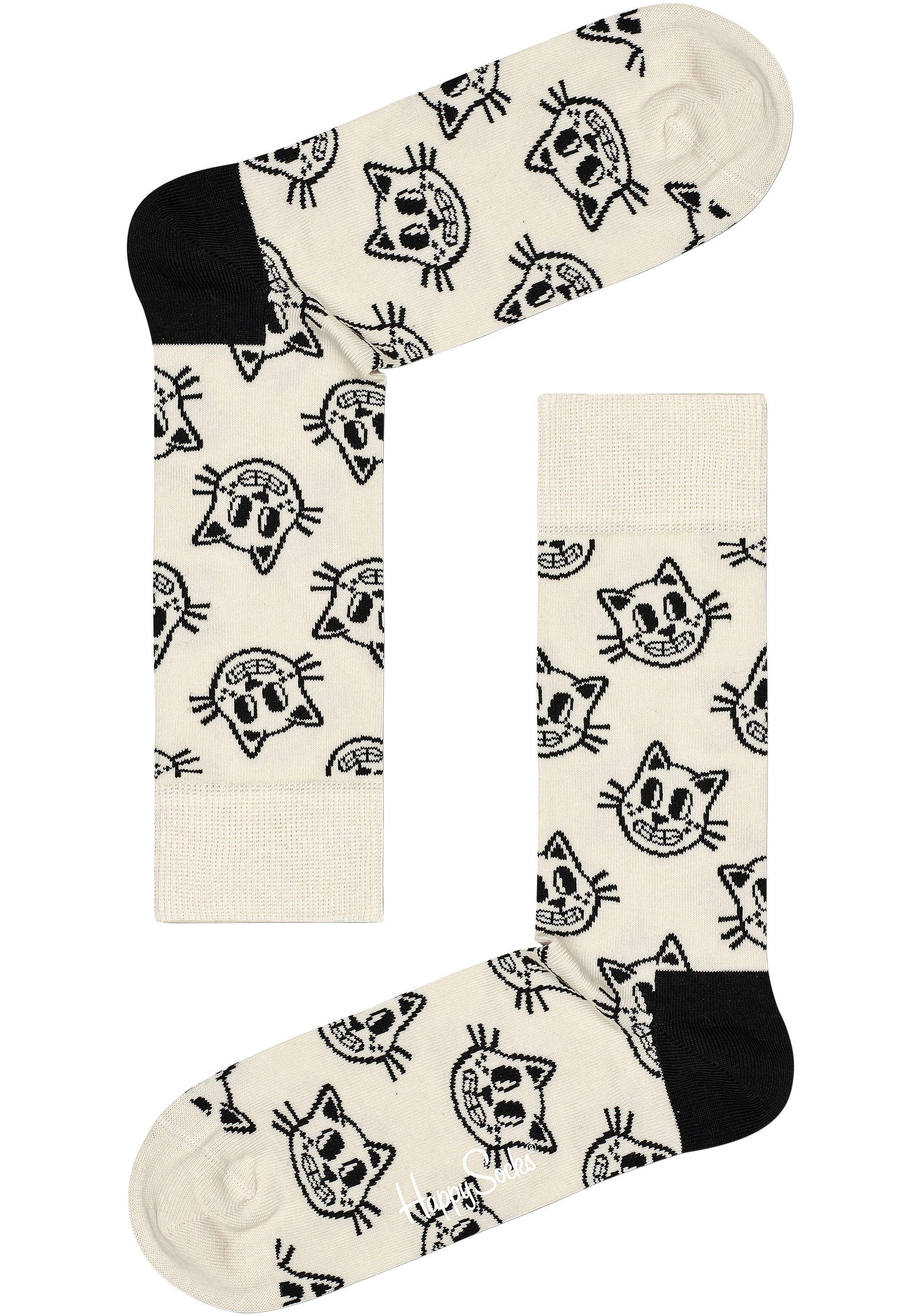 Happy (Box, Mustern verspielten Pets 2-Paar) Socks Socken mit