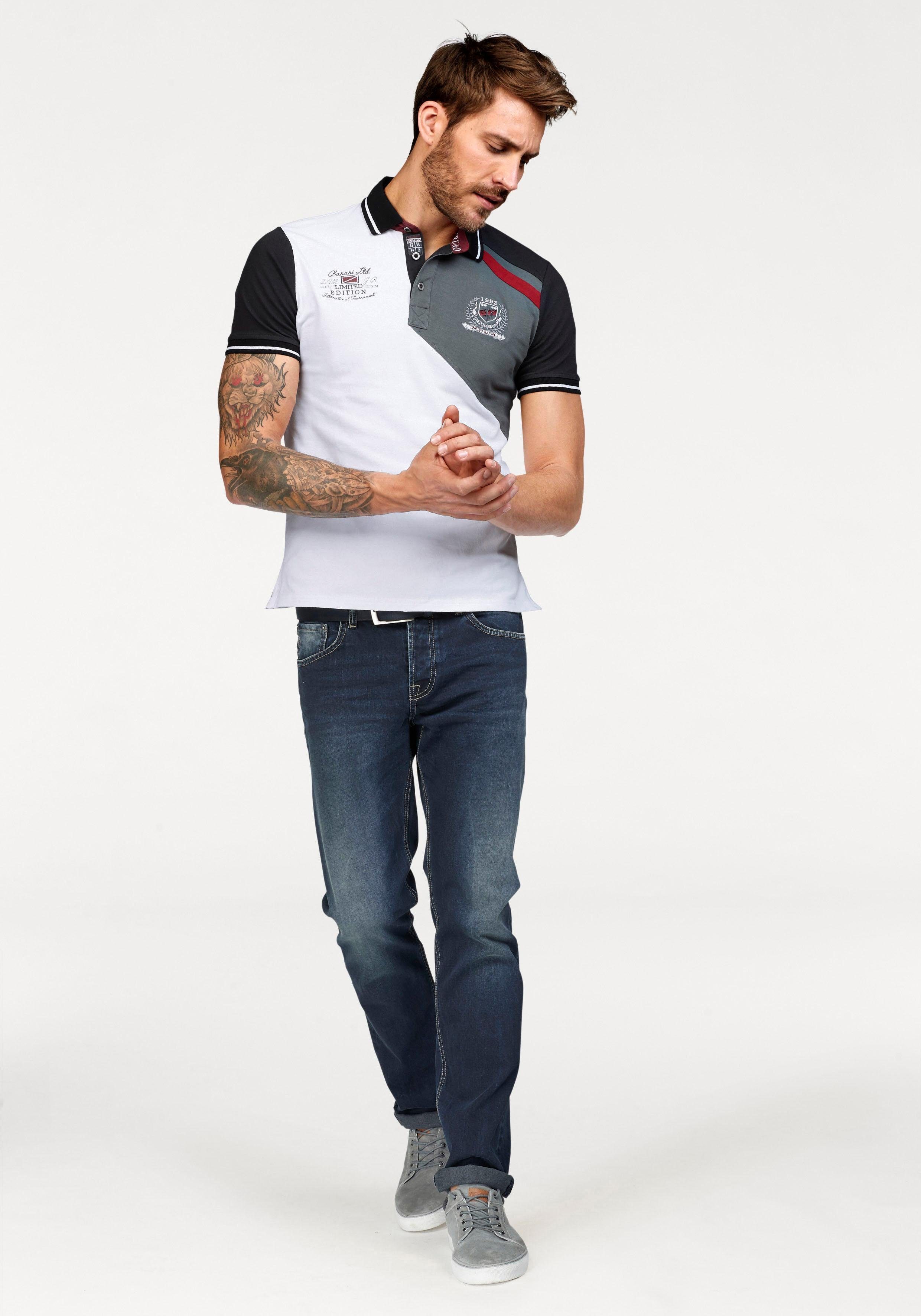 Bruno Banani Poloshirt Kurzarm, körpernahe Passform, unifarben, mit Polokragen