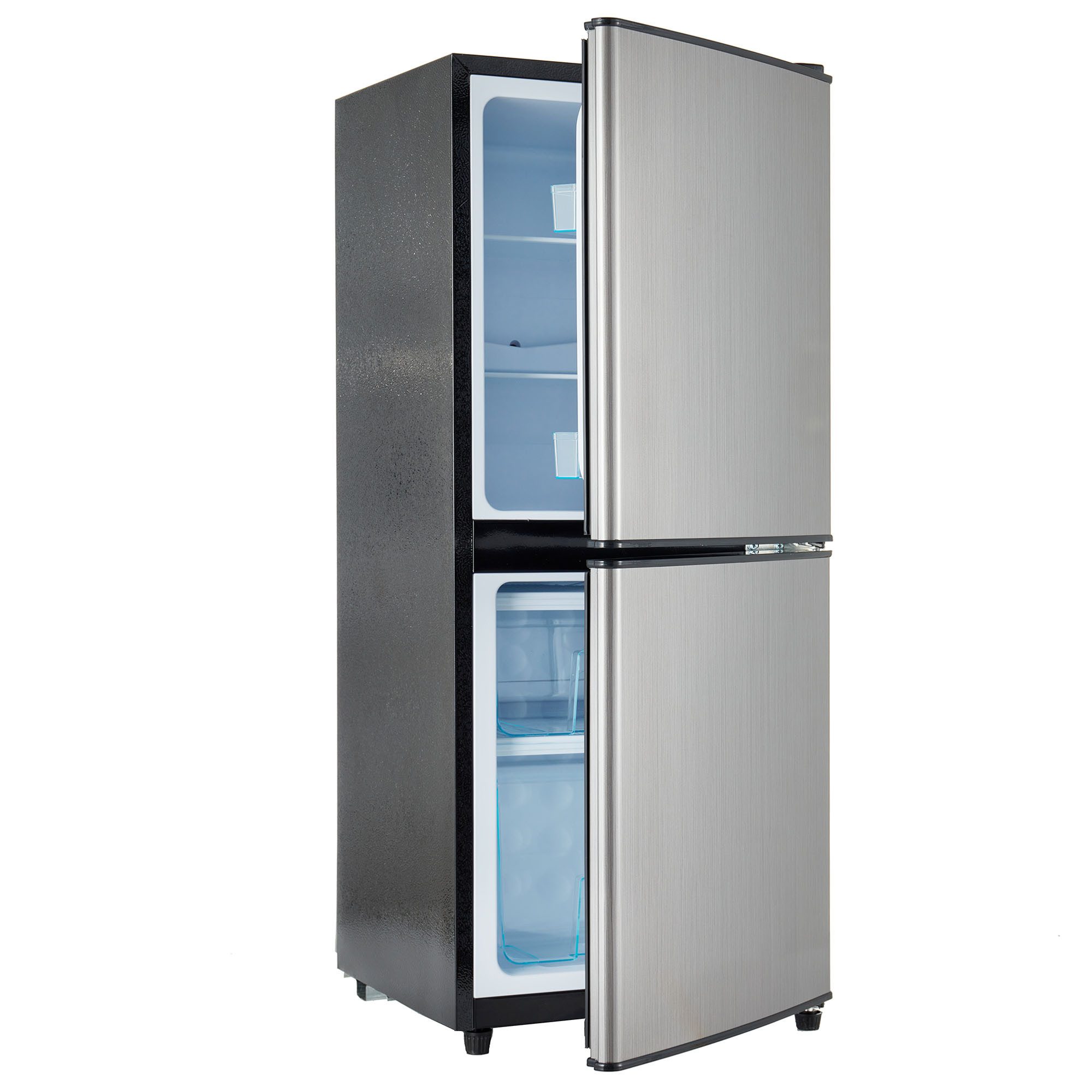 Welikera Kühlschrank BCD-106W, 45 dB,166 kWh/Jahr,60L-Kühlschrank + 46L-Gefrierschrank