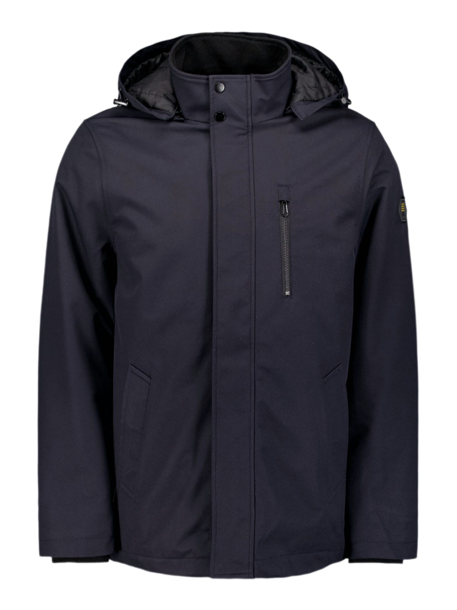 NO EXCESS Outdoorjacke blau,Outdoor,Polyester,Unifarben,Stehkragen,Lang,Regular Fit