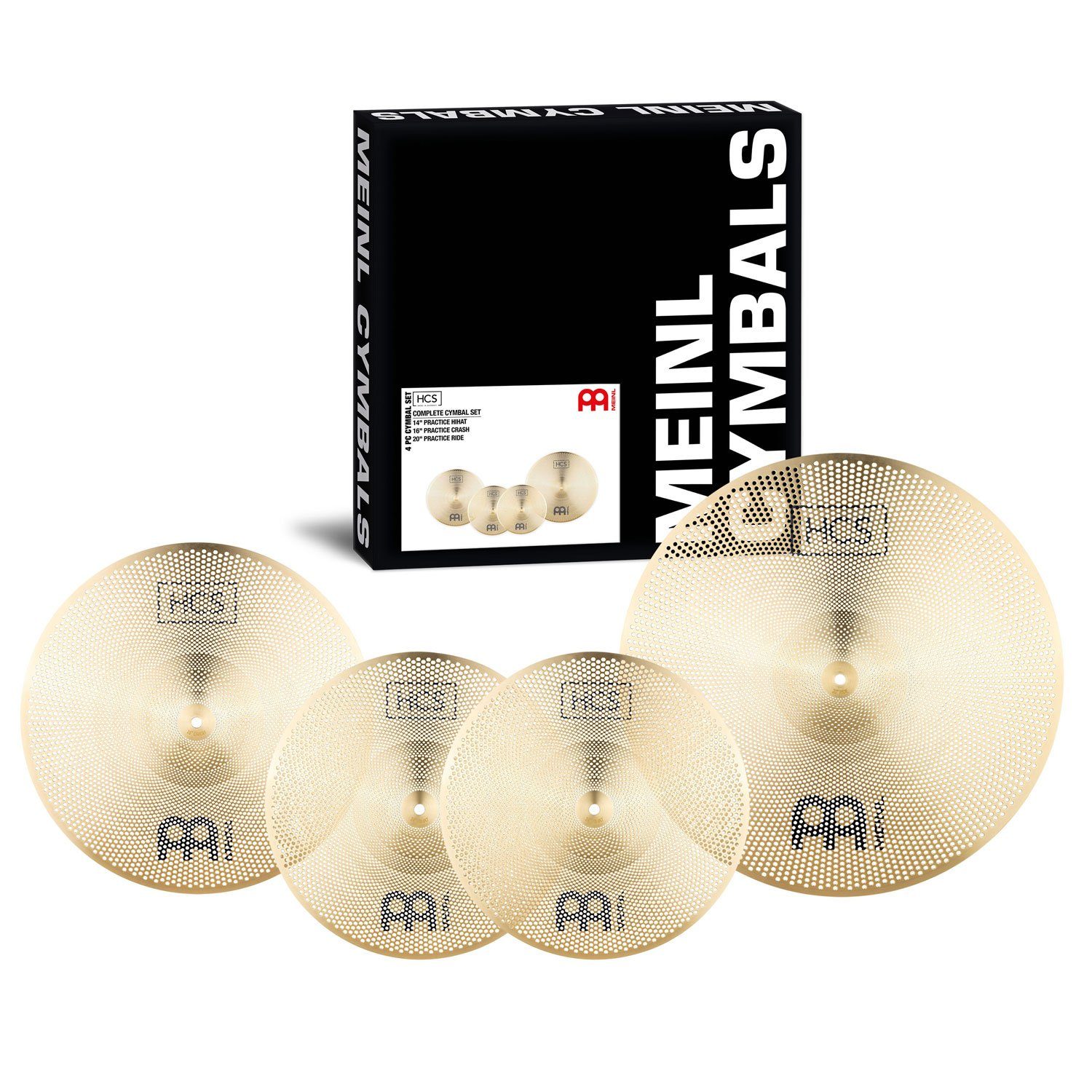 Becken Meinl P-HCS141620 Übungsbecken Set leise Cymbals