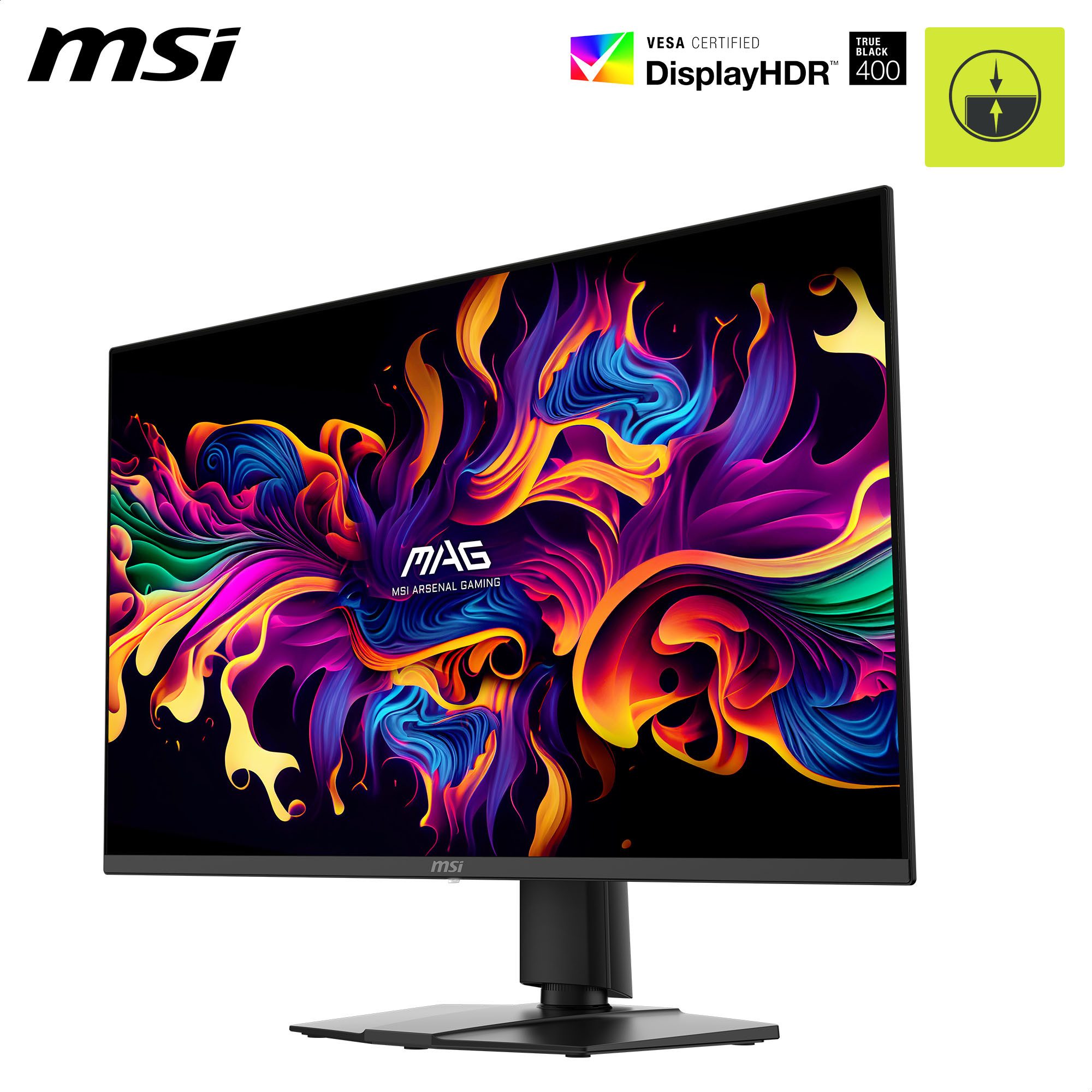 MSI MAG 322UP QD-OLED E16 OLED-Monitor (80 cm/32 ", 3840 x 2160 px, 4K Ultra HD, 0,03 ms Reaktionszeit, 165 Hz, QD-OLED, neig-, schwenk-, höhenverstellbar, Pivo – Bild 5 von 5