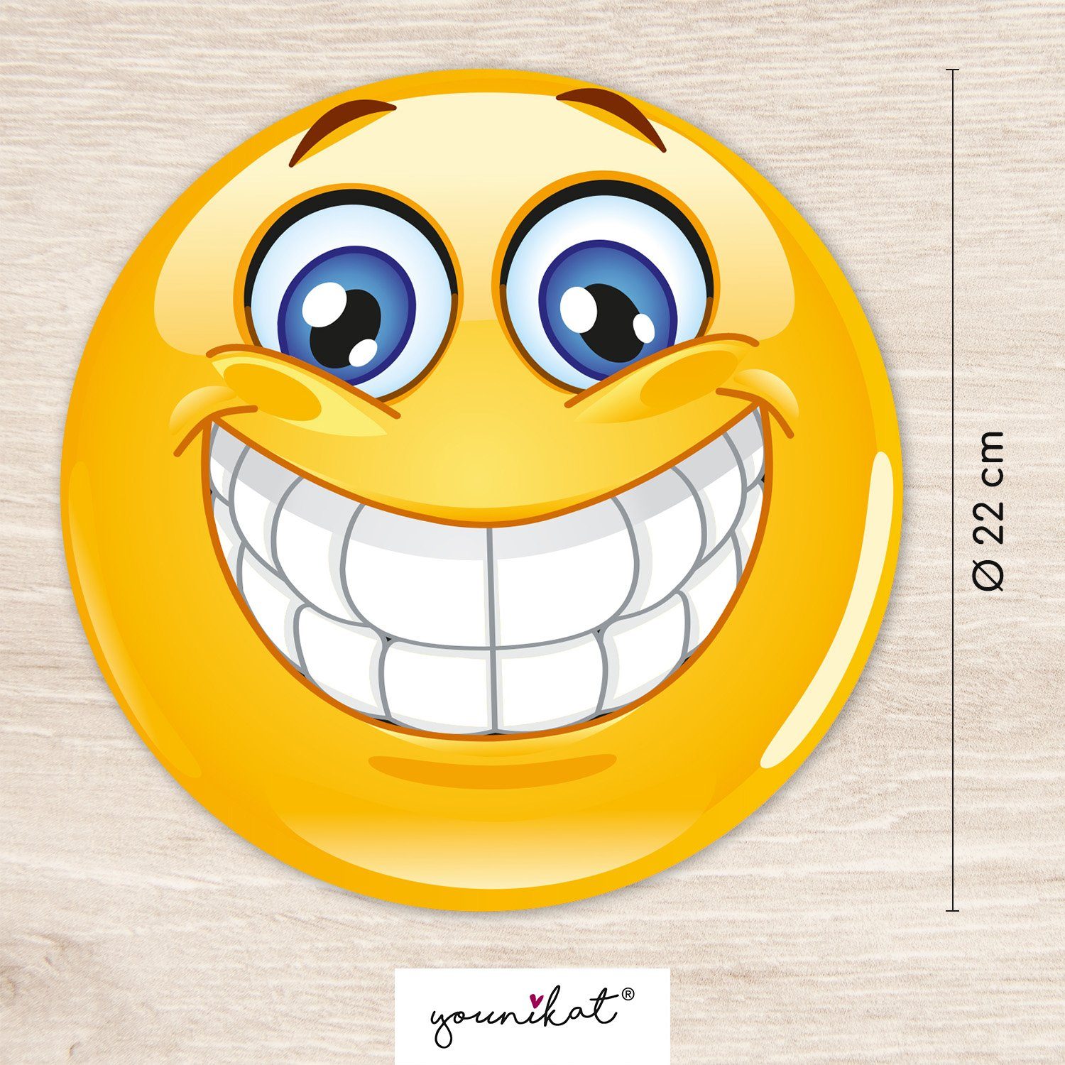 younikat Mauspad Mauspad mit Smile-Motiv I Ø 22 cm rund I – Bild 2 von 5
