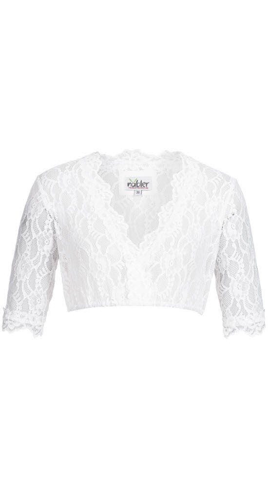Nübler Dirndlbluse Dirndlbluse 3/4 Arm Laura in Weiß von Nübler günstig online kaufen