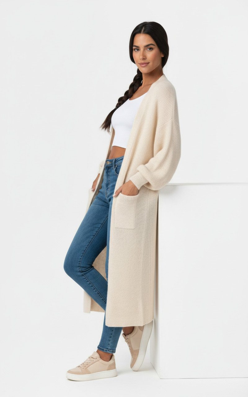 Kendindza Collection Cardigan Cardigan Damen lang günstig online kaufen