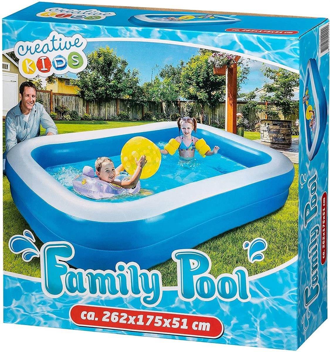 Creative Rechteckpool Kinderpool Planschbecken Pool aufblasbar
