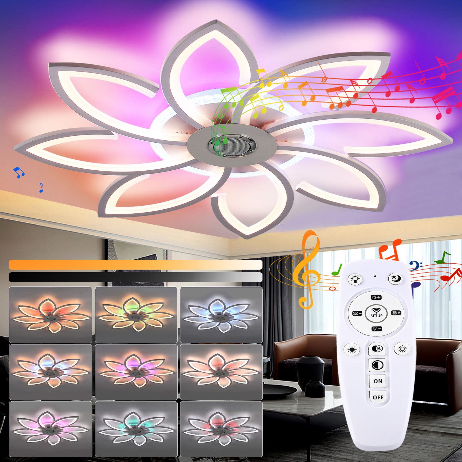 oyajia LED Deckenleuchte Deckenleuchte mit Farbwechsel günstig online kaufen