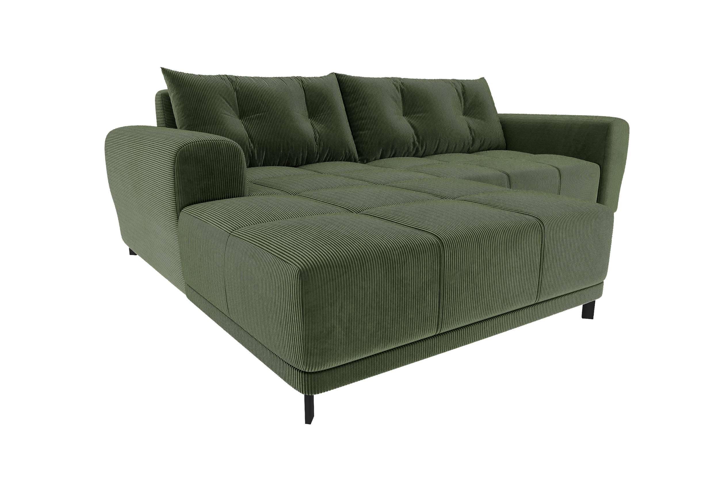99rooms Ecksofa Massimo, Sofa L-Form, Eckcouch, mit Schlaffunktion,Rundumbezug, in Cordstoff POSO