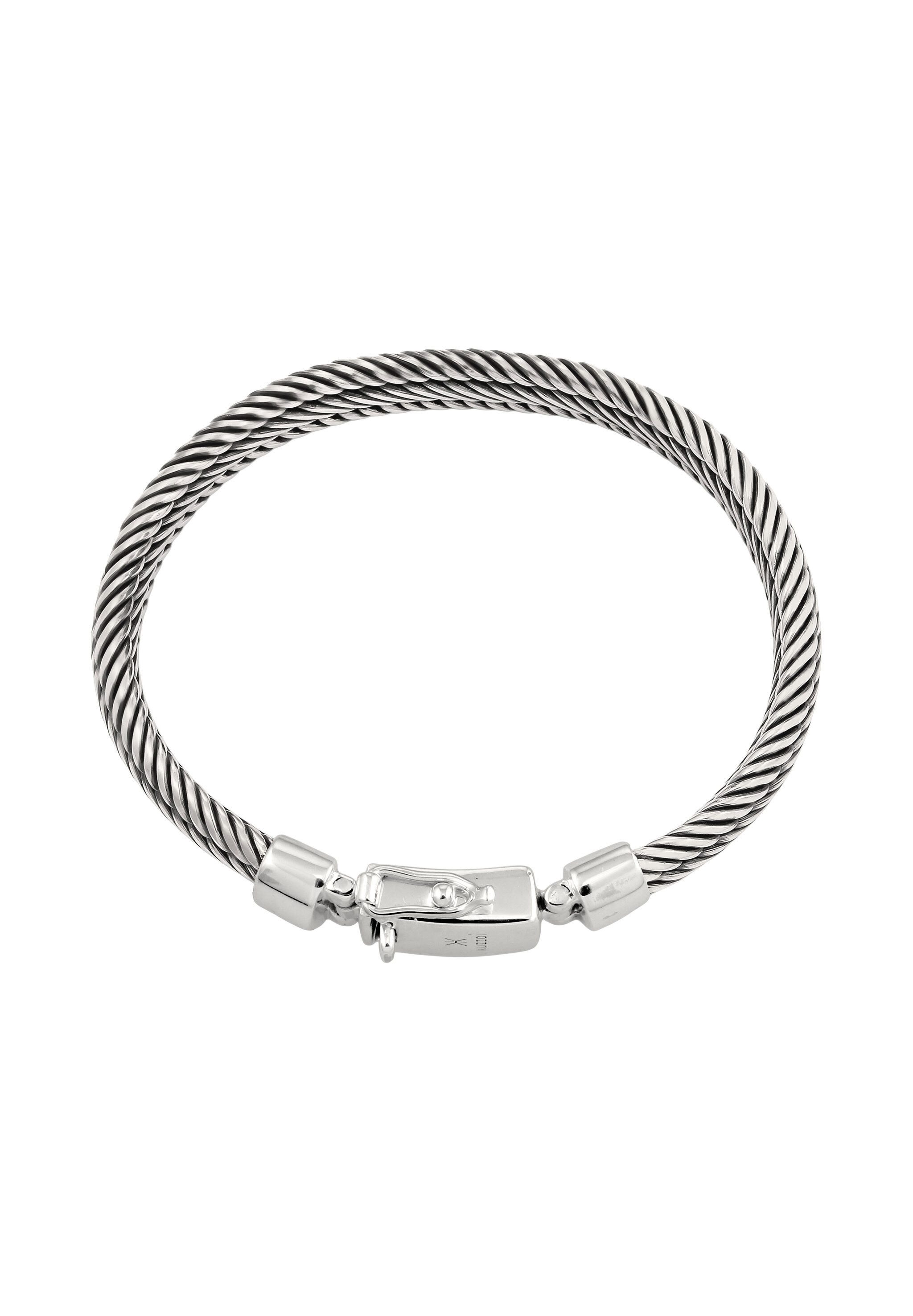Kuzzoi Silberarmband Königskette 925 Sterling Silber Oxidiert