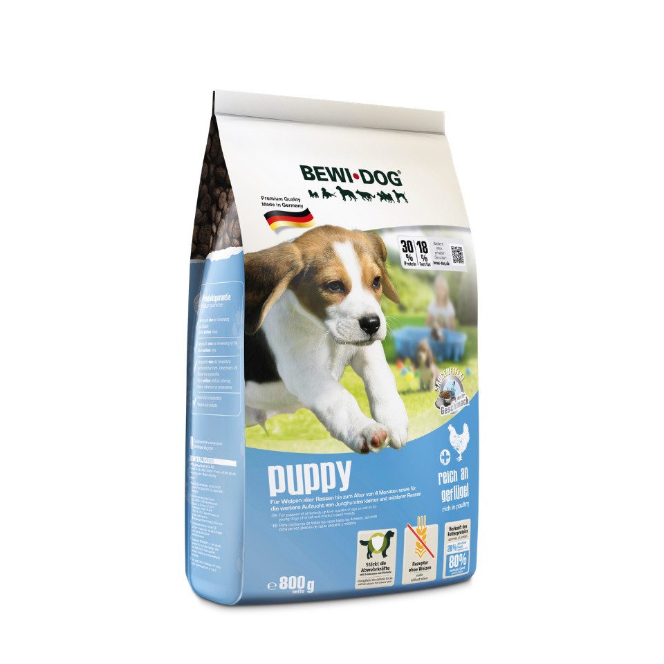 Bewi Dog Puppy - Trockenfutter mit Geflügel & Fisch für Welpen, Trockenfutter für: Hunde
