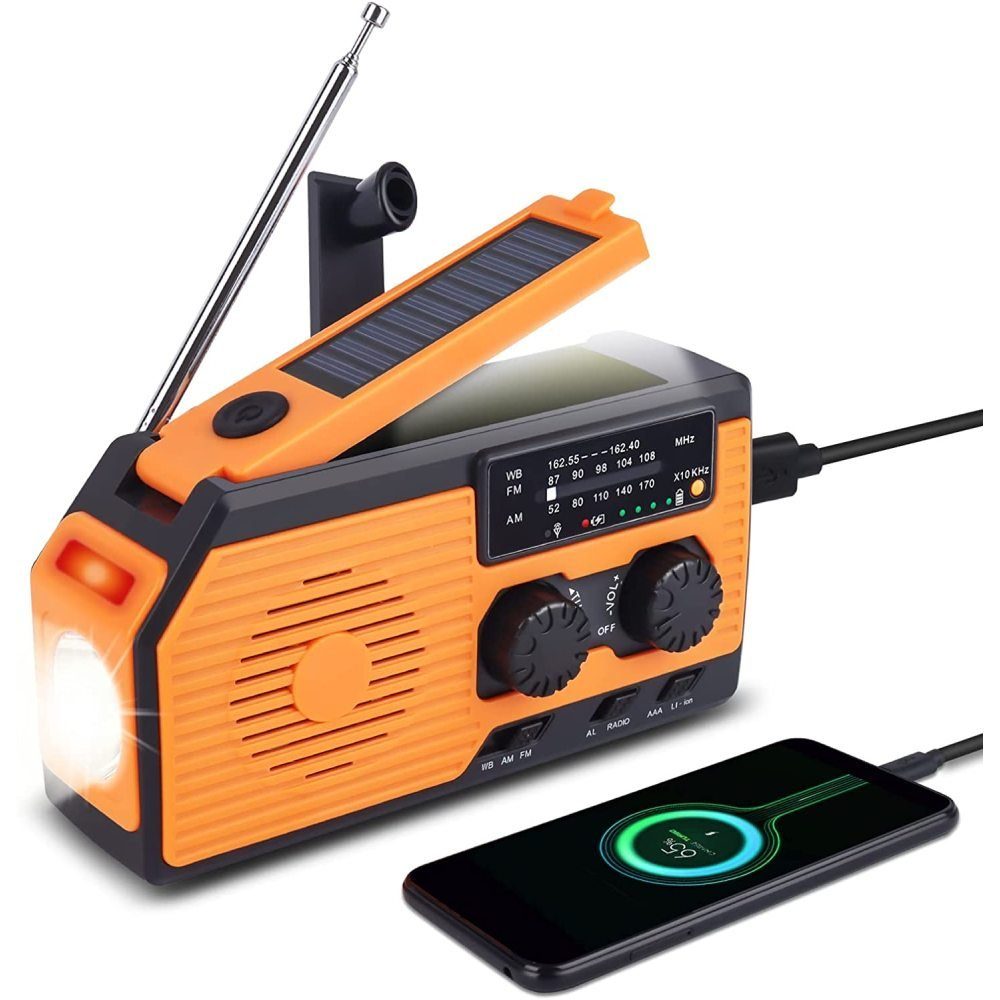 Radio mit Notfall tragbare Kurbelradio Radio GelldG Ausrüstung, Batterie Solar