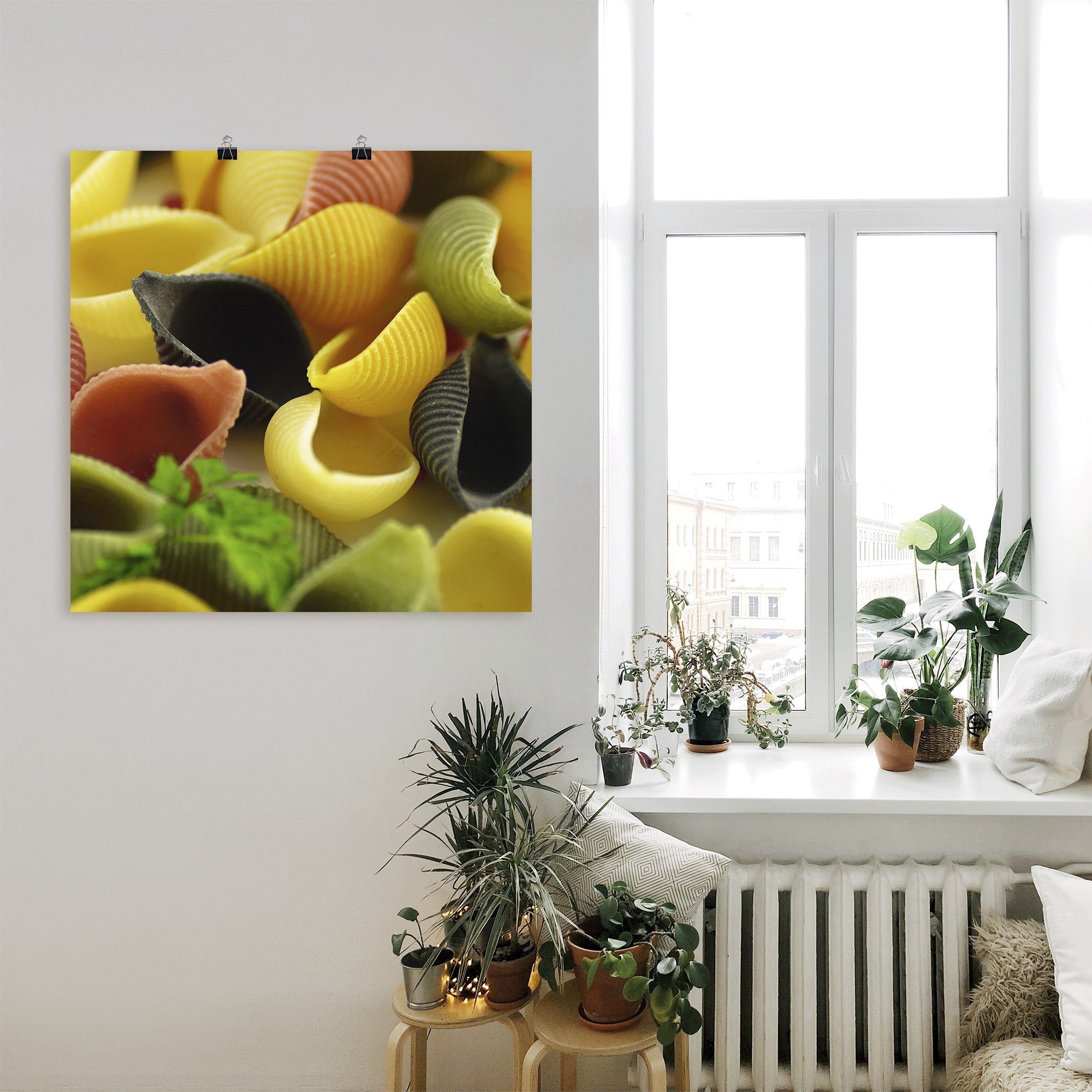 Artland Poster Bunte Pasta, Getreide (1 St), ohne Rahmen