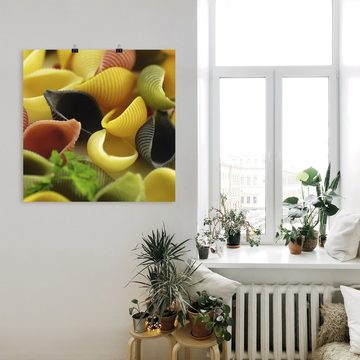 Artland Wandbild Bunte Pasta, Getreide (1 St), als Leinwandbild, Poster in verschied. Größen