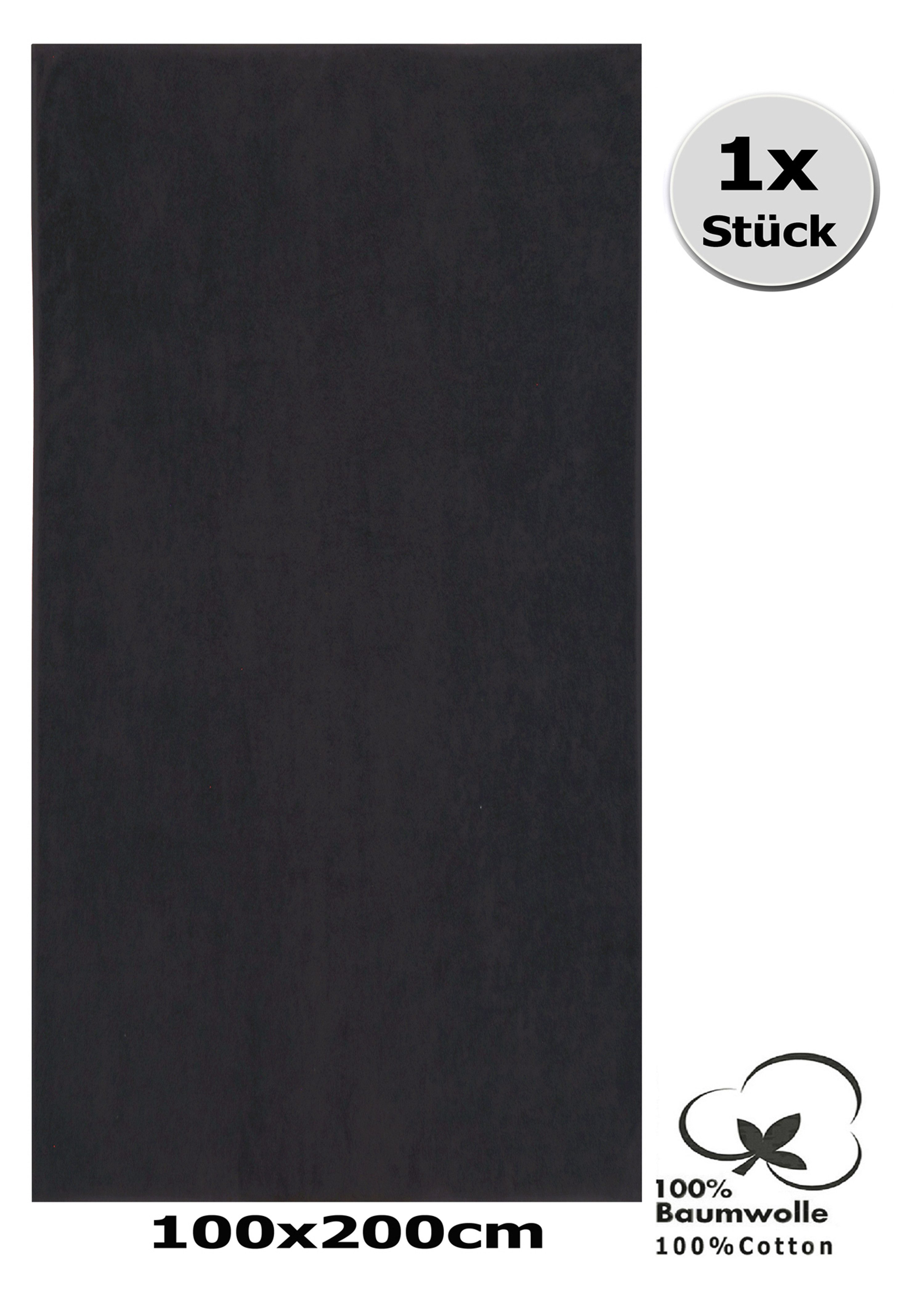 Betz Badetücher 3-tlg. Badetuch Set XXL DRESDEN Größe 100 x 200 cm Farbe dunkelgrau, 100% Baumwolle (Set, 3-St)