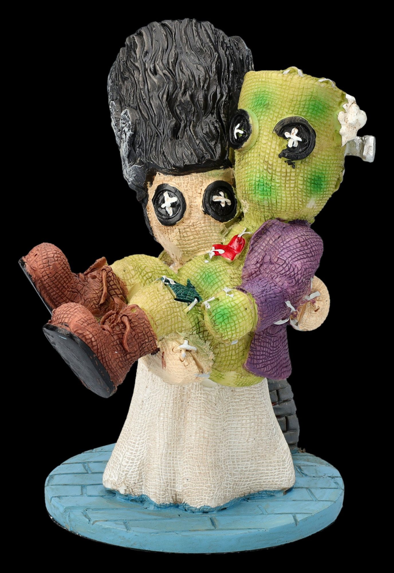 Figuren Shop GmbH Dekofigur Pinheads Figur - Frankensteins Monster wird von Braut getragen Deko