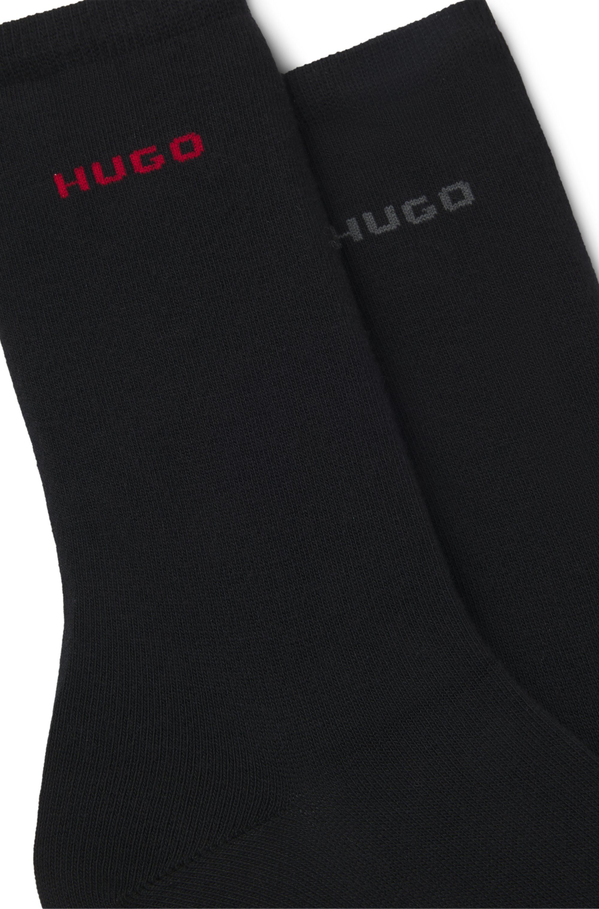 HUGO Socken RS UNI LOGO (2-Paar) mittelhoh, aus Baumwoll-Mix mit Logos – Bild 3 von 5
