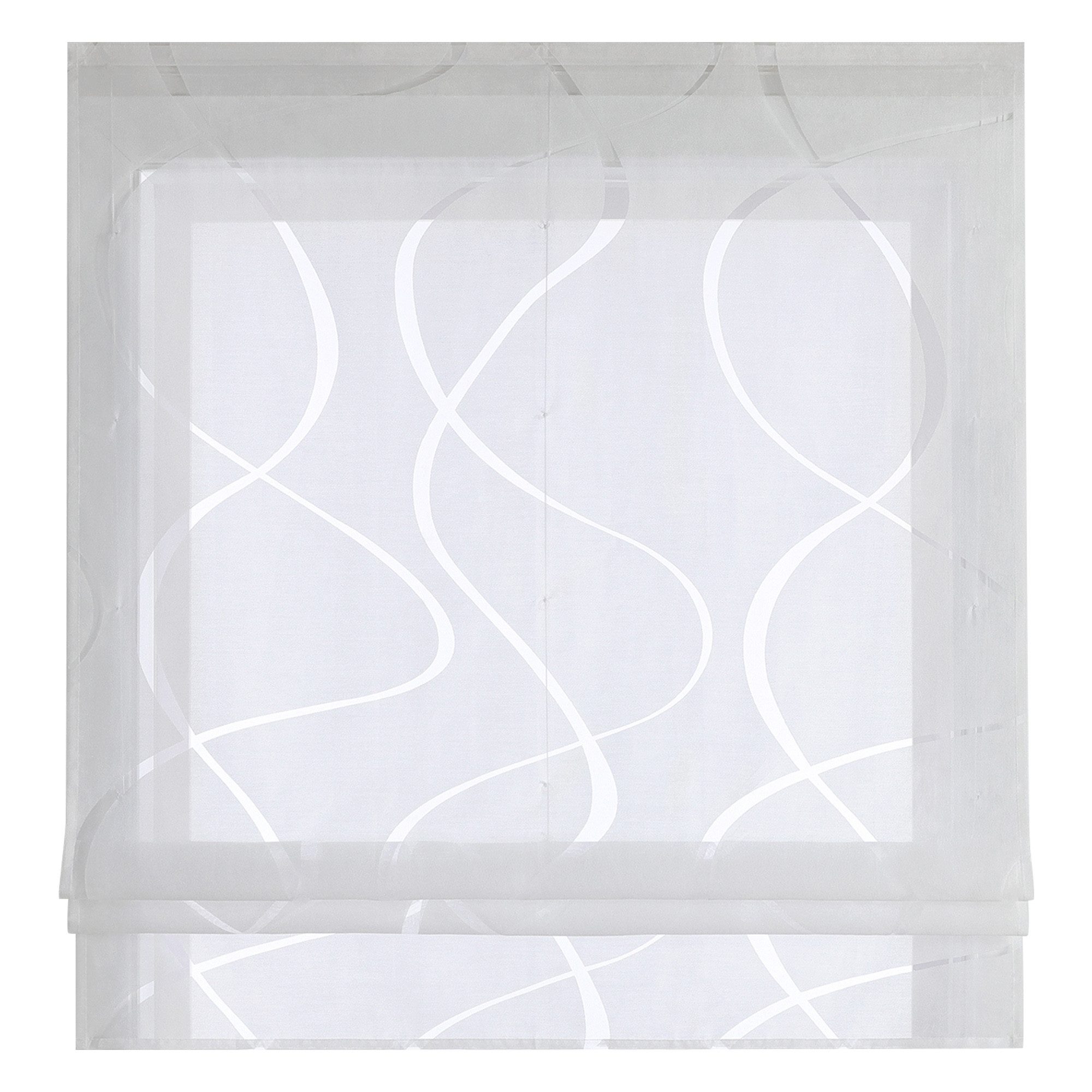 Joyswahl Raffrollo, mit Klettband, Küche Bändchenrollo Modern mit Wellen Mu günstig online kaufen