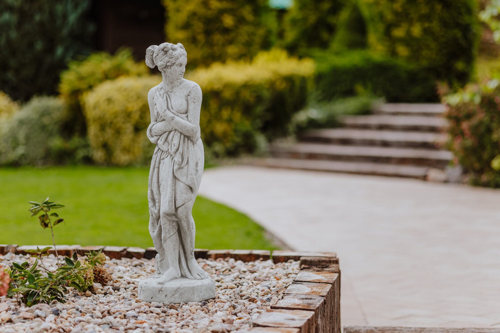 gartendekoparadies.de Gartenfigur Venus Italica Statue nach Antonio Canova, Steinfigur, H. 80 cm, 24 kg, Frostsicher – Bild 5 von 5