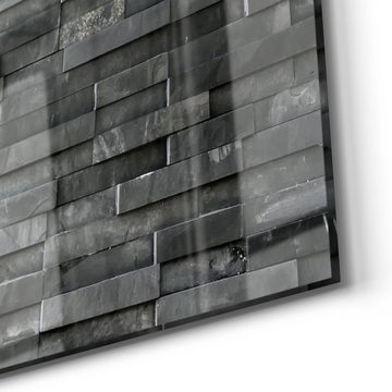DEQORI Glasbild 'Natursteinmauer', 'Natursteinmauer', Glas Wandbild Bild schwebend modern