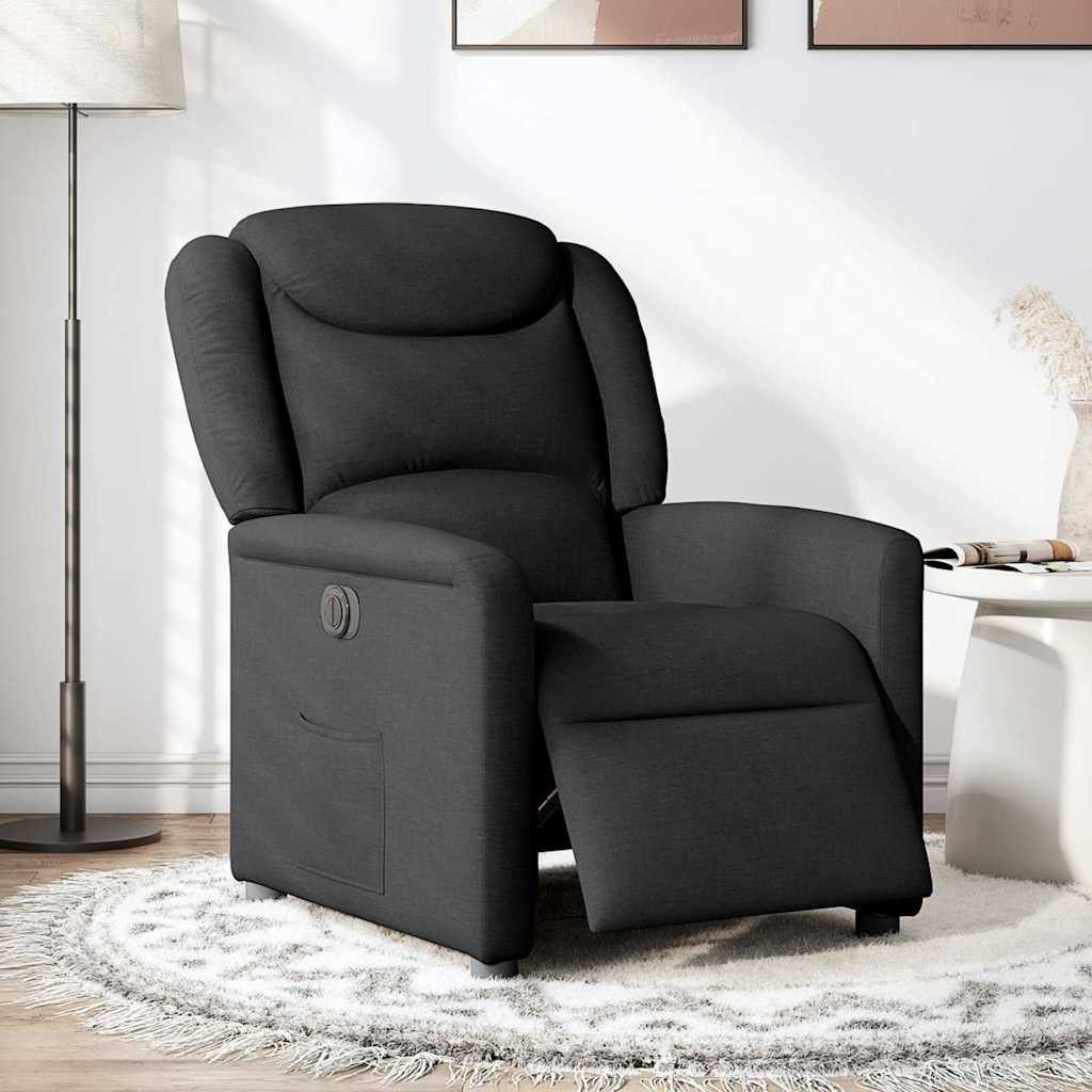 vidaXL Sessel Relaxsessel Elektrisch Schwarz Stoff günstig online kaufen