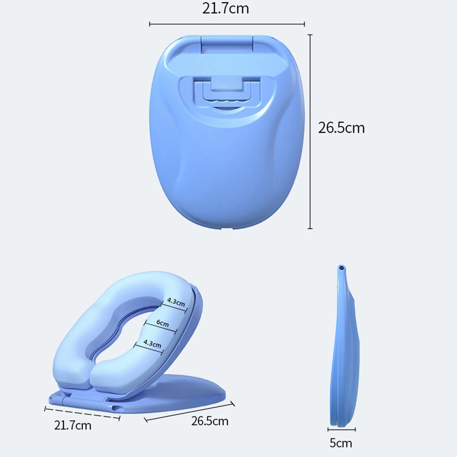 Höhenverstellbares, Schlafkissen Für Kippkissen blue1 U-förmiges Kinder, Blusmart