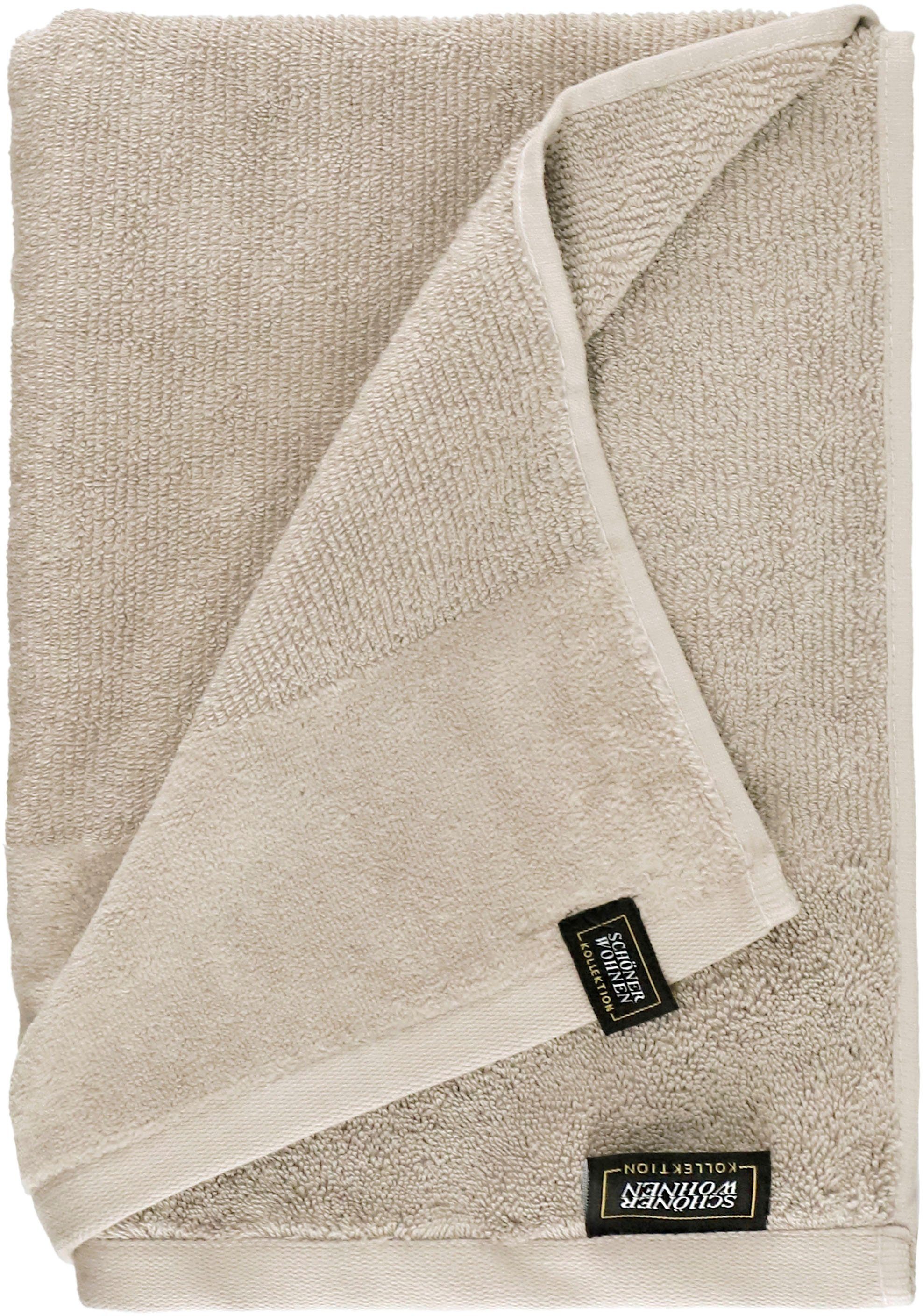 SCHÖNER WOHNEN-Kollektion Duschtuch Sense, Frottee (1-St), mit Velourborte, hautschmeichelnde Airtouch Qualität, super weich