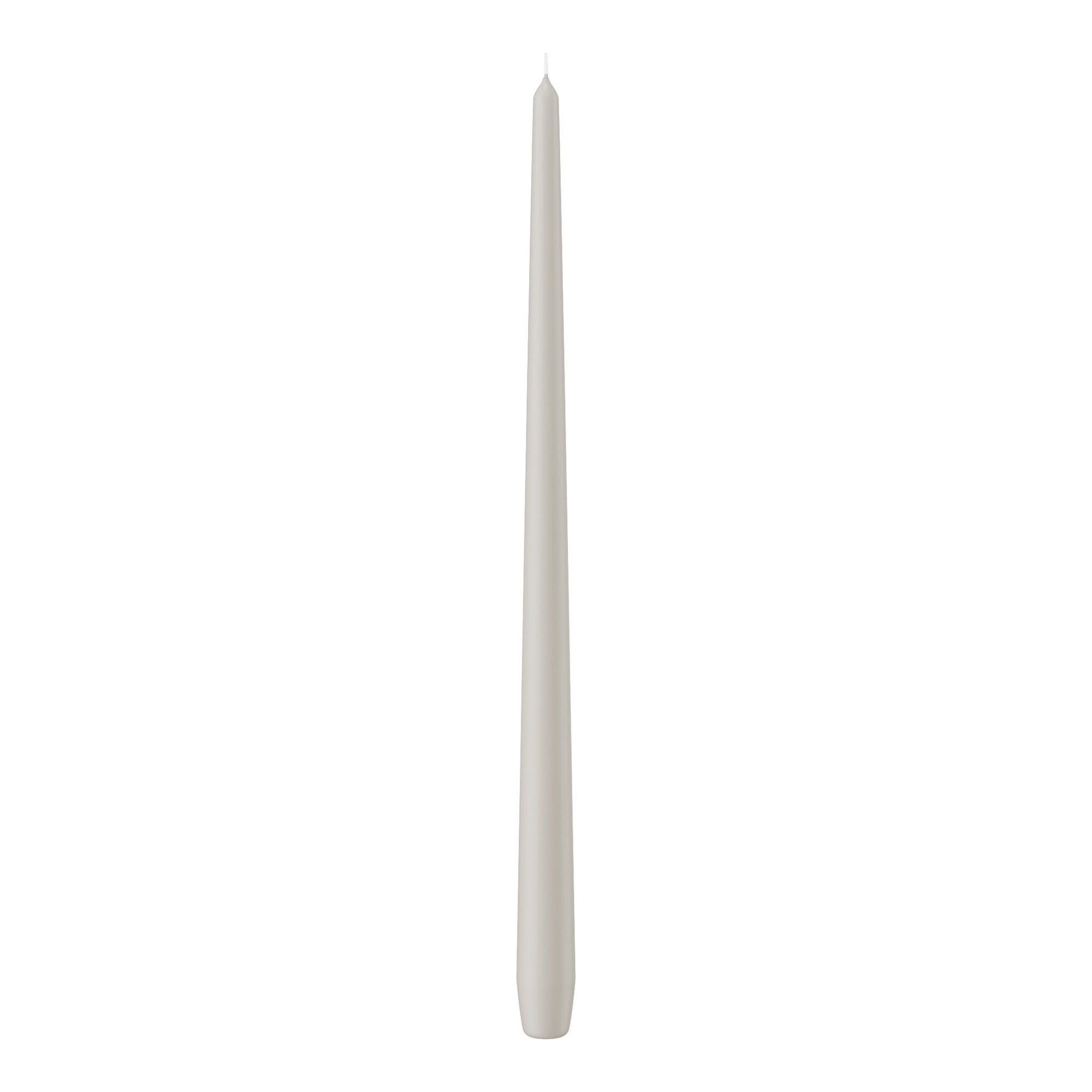 Wiedemann Kerzen Spitzkerze Spitzkerzen durchgefärbt Zinn Grau 400 x Ø 25 mm, 6 Stück